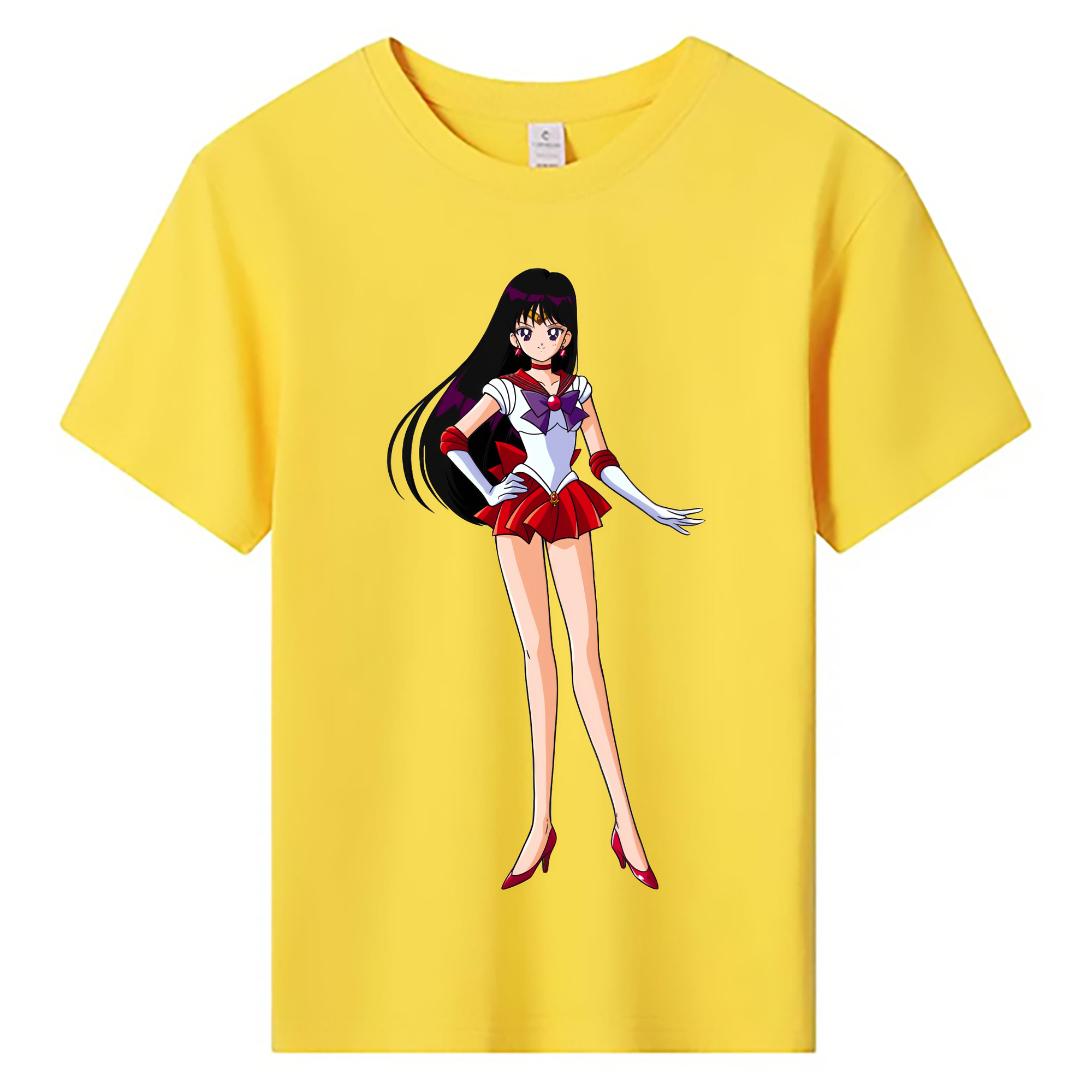 （画像用） 美少女戦士セーラームーン 火野レイ ひの レイ Sailor Moon Hino Rei （セーラーマーズ,Sailor Mars） 綿100％キッズTシャツ（フロントプリント）