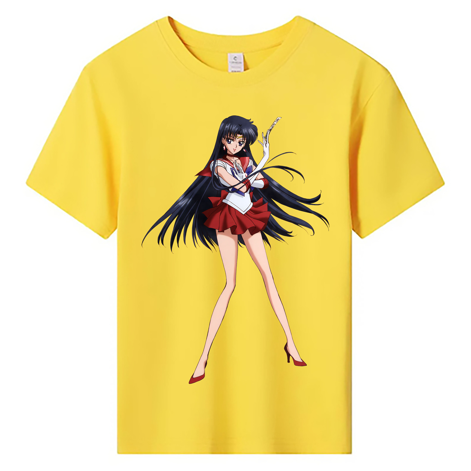 （画像用） 美少女戦士セーラームーン 火野レイ ひの レイ Sailor Moon Hino Rei （セーラーマーズ,Sailor Mars） 綿100％キッズTシャツ（フロントプリント）