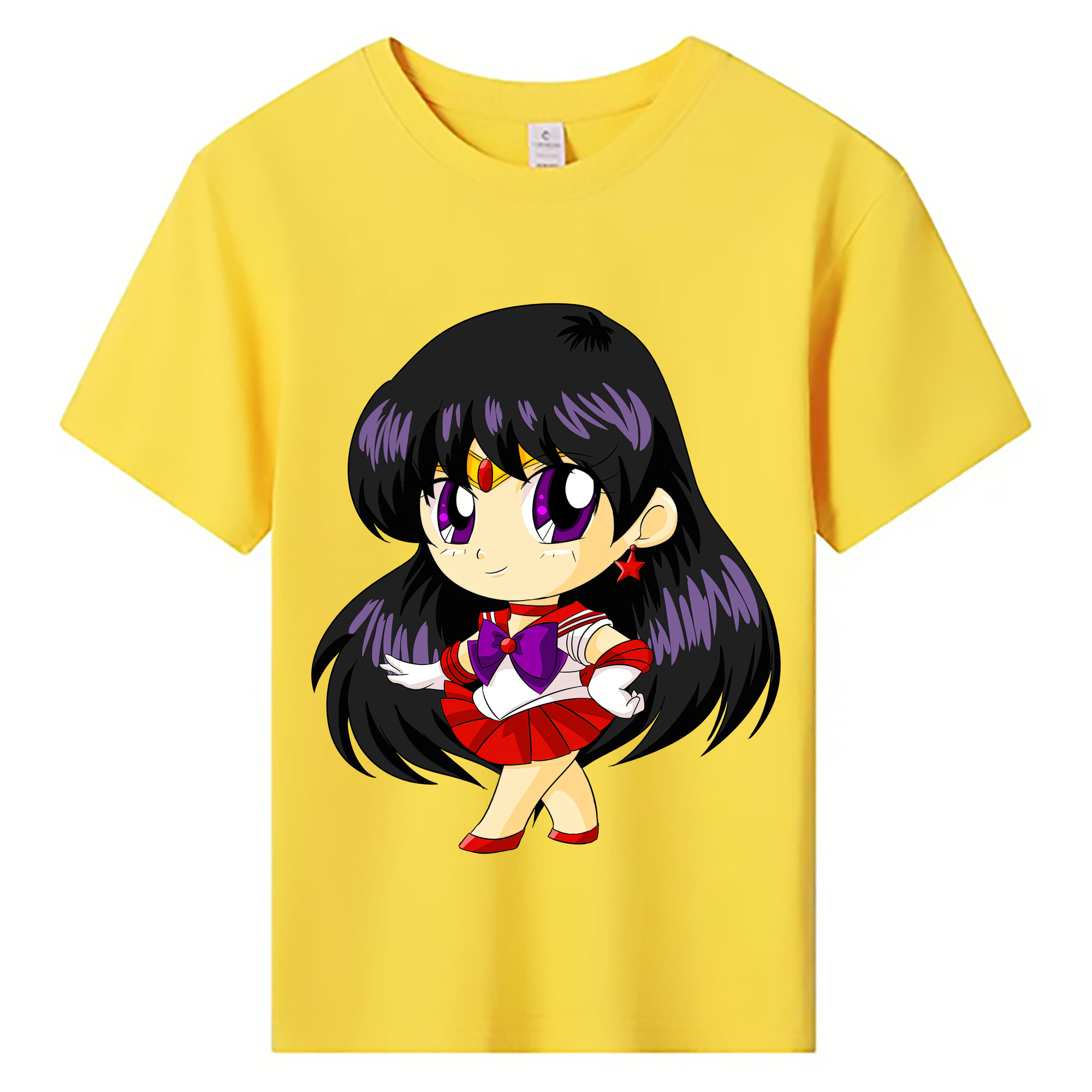 （画像用） 美少女戦士セーラームーン 火野レイ ひの レイ Sailor Moon Hino Rei （セーラーマーズ,Sailor Mars） 綿100％キッズTシャツ（フロントプリント）