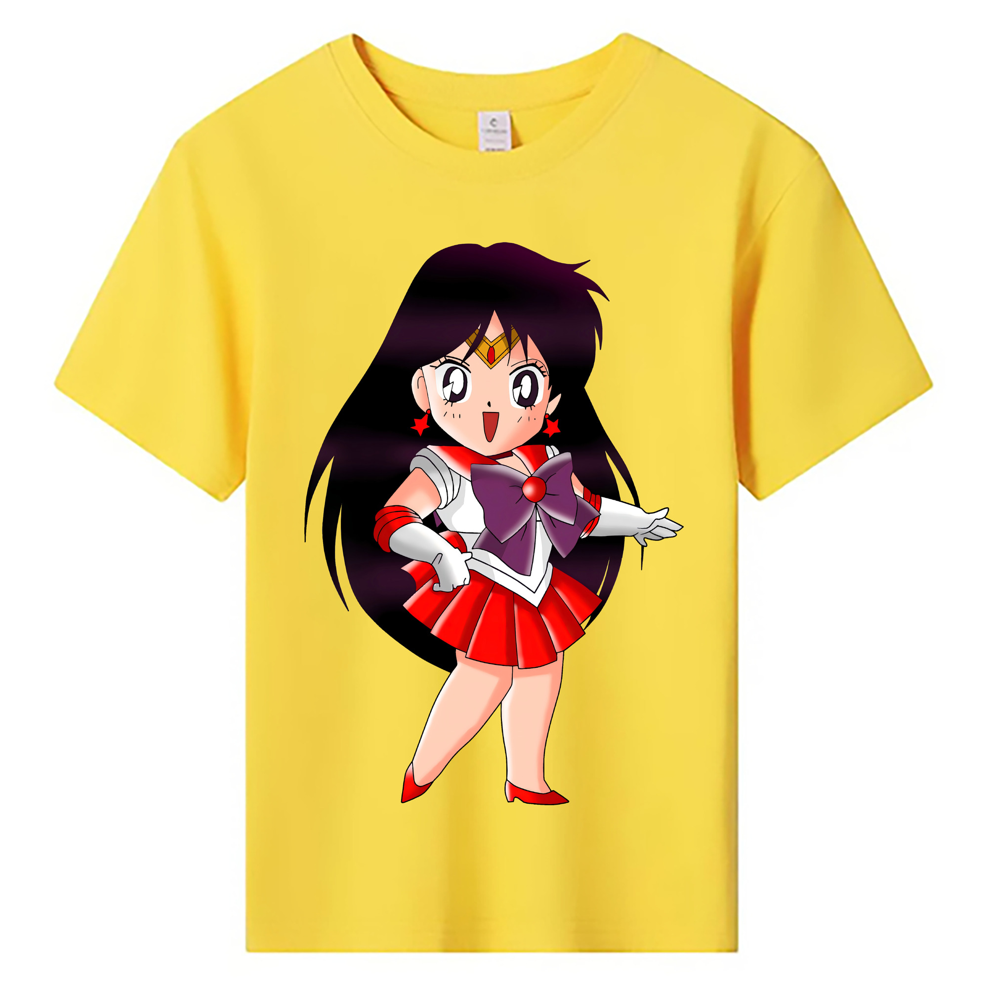 （画像用） 美少女戦士セーラームーン 火野レイ ひの レイ Sailor Moon Hino Rei （セーラーマーズ,Sailor Mars） 綿100％キッズTシャツ（フロントプリント）