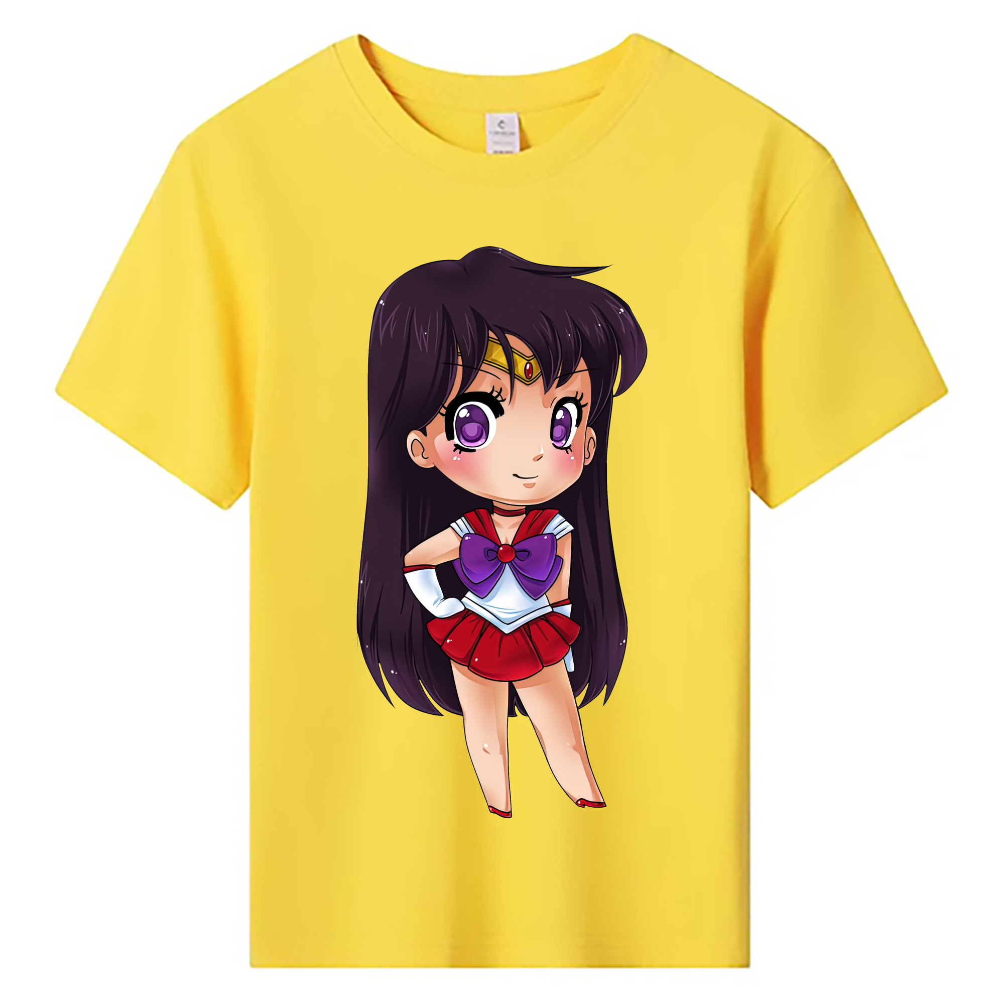 （画像用） 美少女戦士セーラームーン 火野レイ ひの レイ Sailor Moon Hino Rei （セーラーマーズ,Sailor Mars） 綿100％キッズTシャツ（フロントプリント）