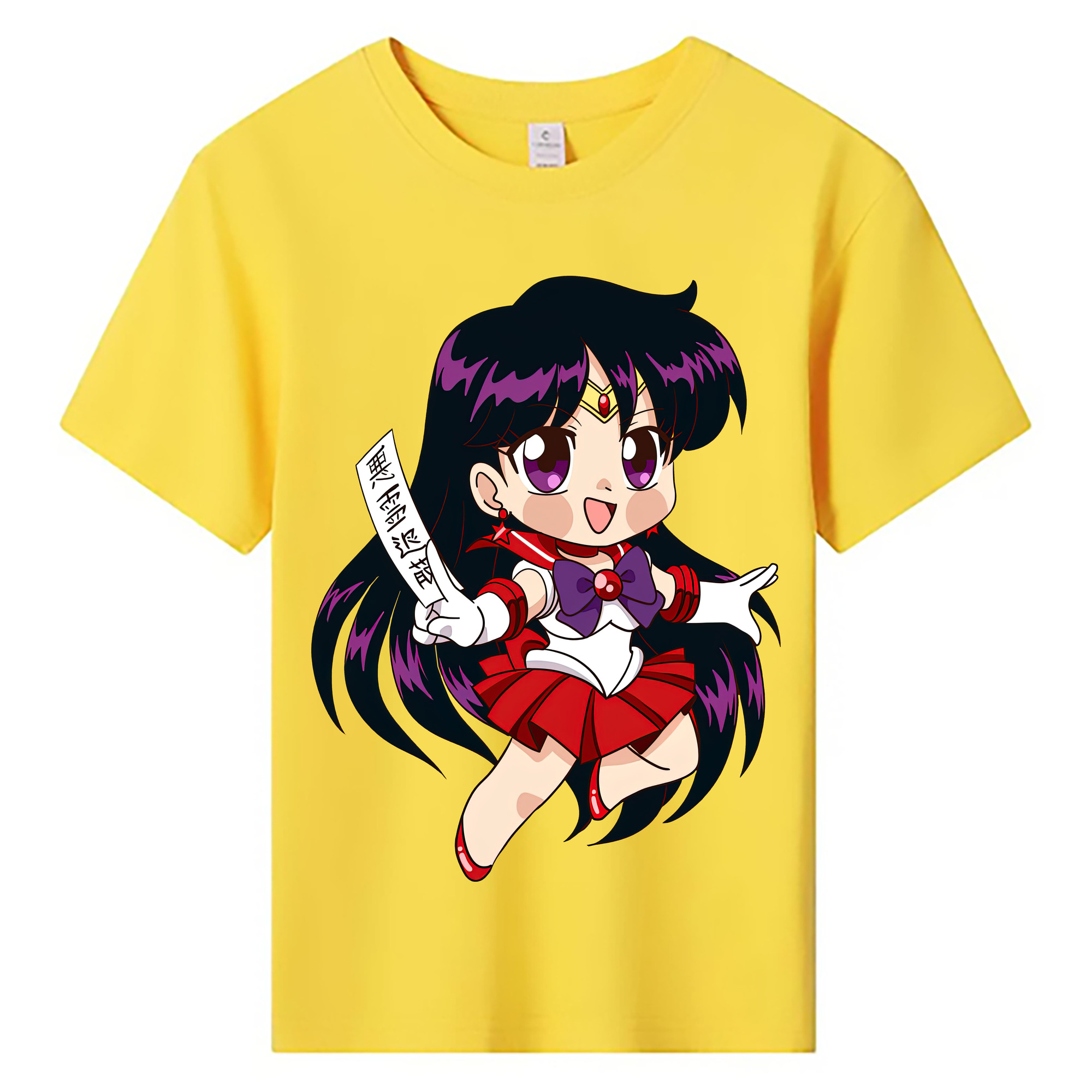 （画像用） 美少女戦士セーラームーン 火野レイ ひの レイ Sailor Moon Hino Rei （セーラーマーズ,Sailor Mars） 綿100％キッズTシャツ（フロントプリント）