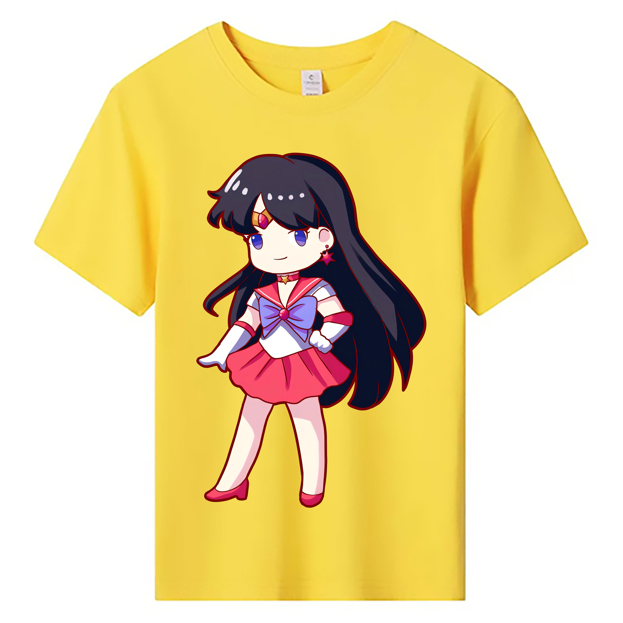 （画像用） 美少女戦士セーラームーン 火野レイ ひの レイ Sailor Moon Hino Rei （セーラーマーズ,Sailor Mars） 綿100％キッズTシャツ（フロントプリント）