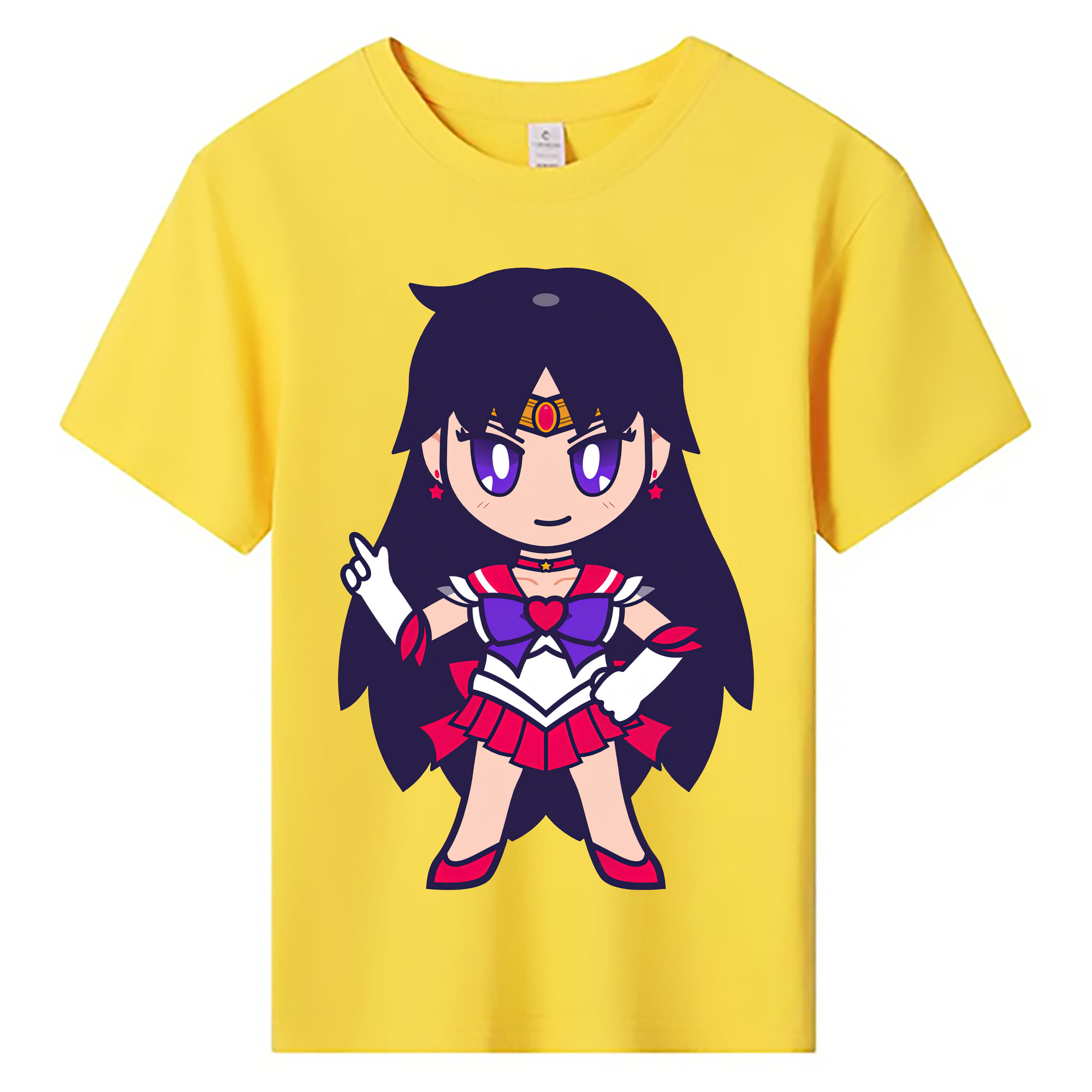 （画像用） 美少女戦士セーラームーン 火野レイ ひの レイ Sailor Moon Hino Rei （セーラーマーズ,Sailor Mars） 綿100％キッズTシャツ（フロントプリント）