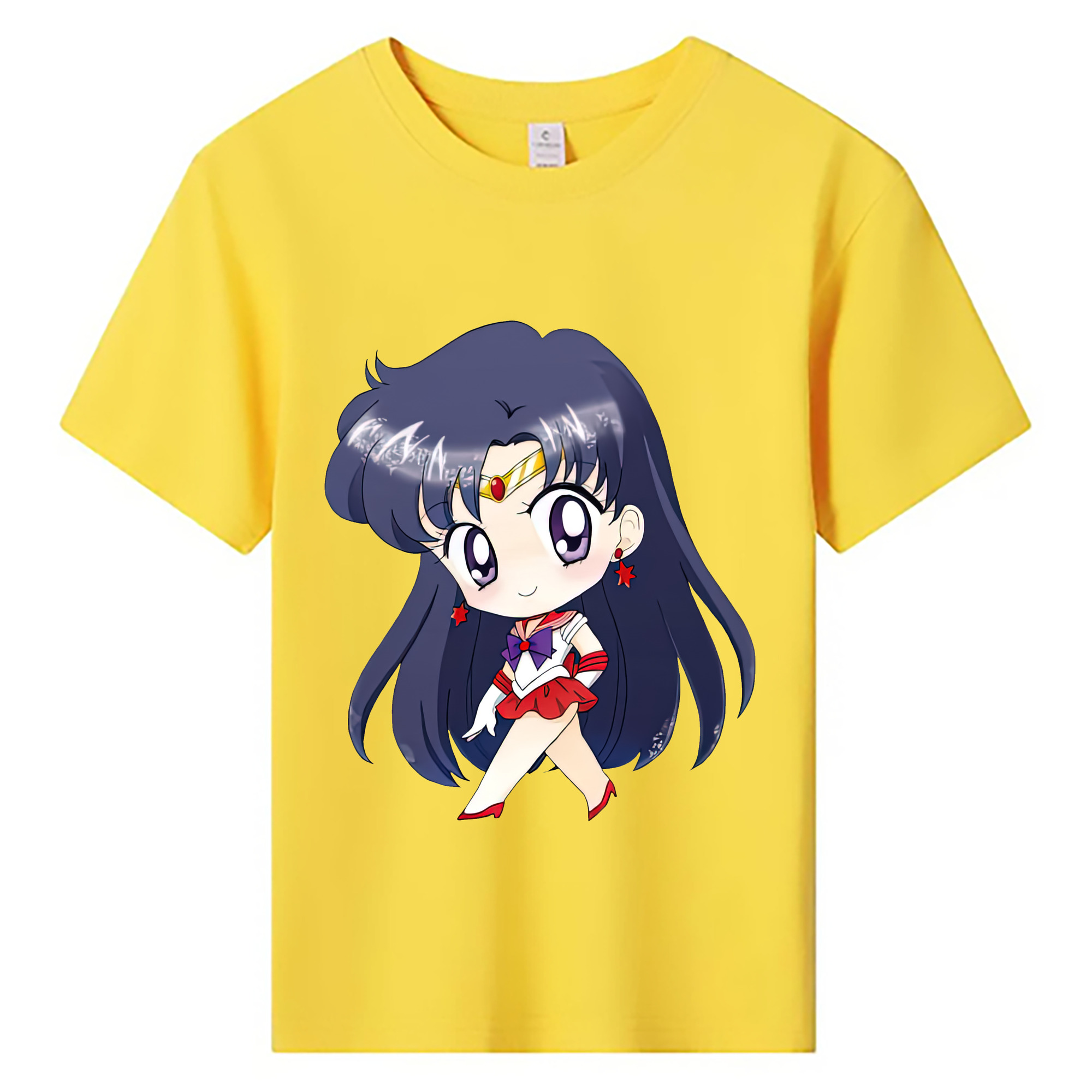 （画像用） 美少女戦士セーラームーン 火野レイ ひの レイ Sailor Moon Hino Rei （セーラーマーズ,Sailor Mars） 綿100％キッズTシャツ（フロントプリント）