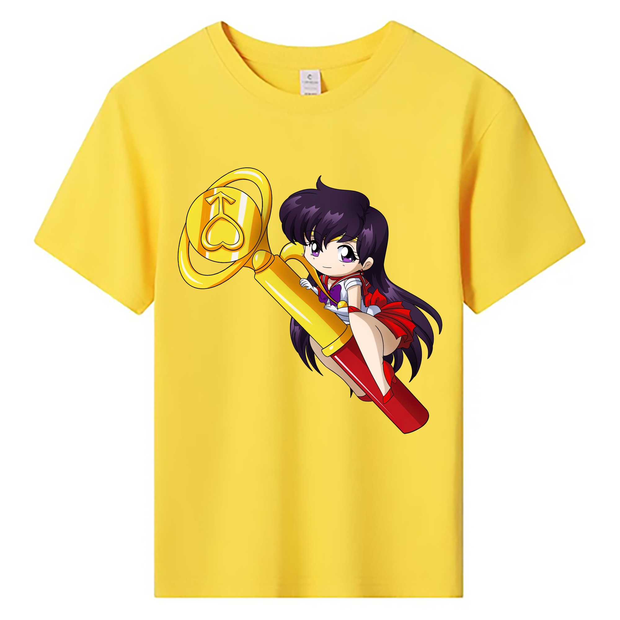（画像用） 美少女戦士セーラームーン 火野レイ ひの レイ Sailor Moon Hino Rei （セーラーマーズ,Sailor Mars） 綿100％キッズTシャツ（フロントプリント）