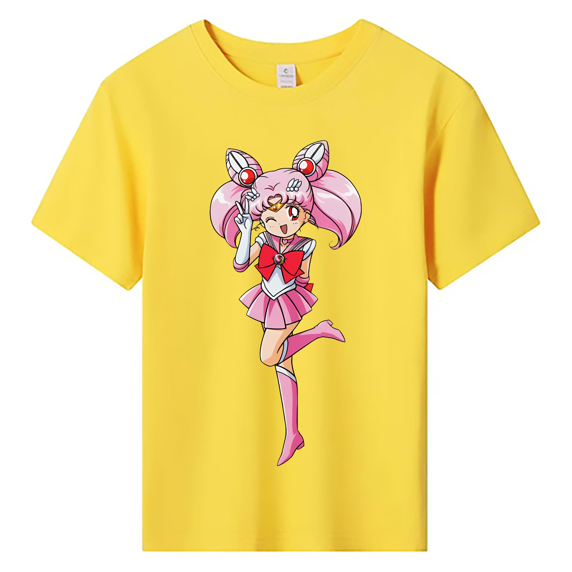 （画像用） 美少女戦士セーラームーン ちびうさ Sailor Moon Chibiusa Tsukino Usagi Small Lady Serenity 綿100％キッズTシャツ（フロントプリント）