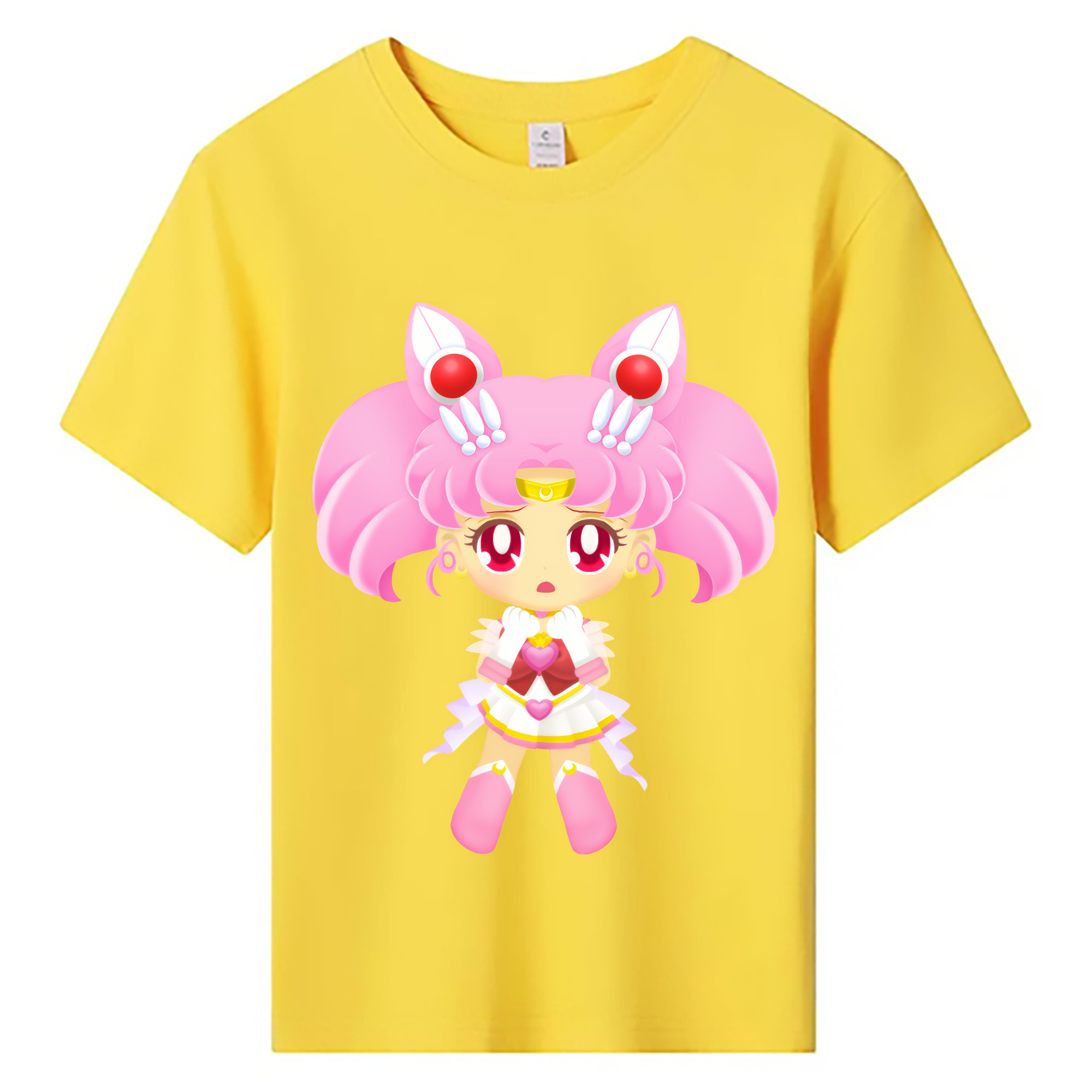 （画像用） 美少女戦士セーラームーン ちびうさ Sailor Moon Chibiusa Tsukino Usagi Small Lady Serenity 綿100％キッズTシャツ（フロントプリント）
