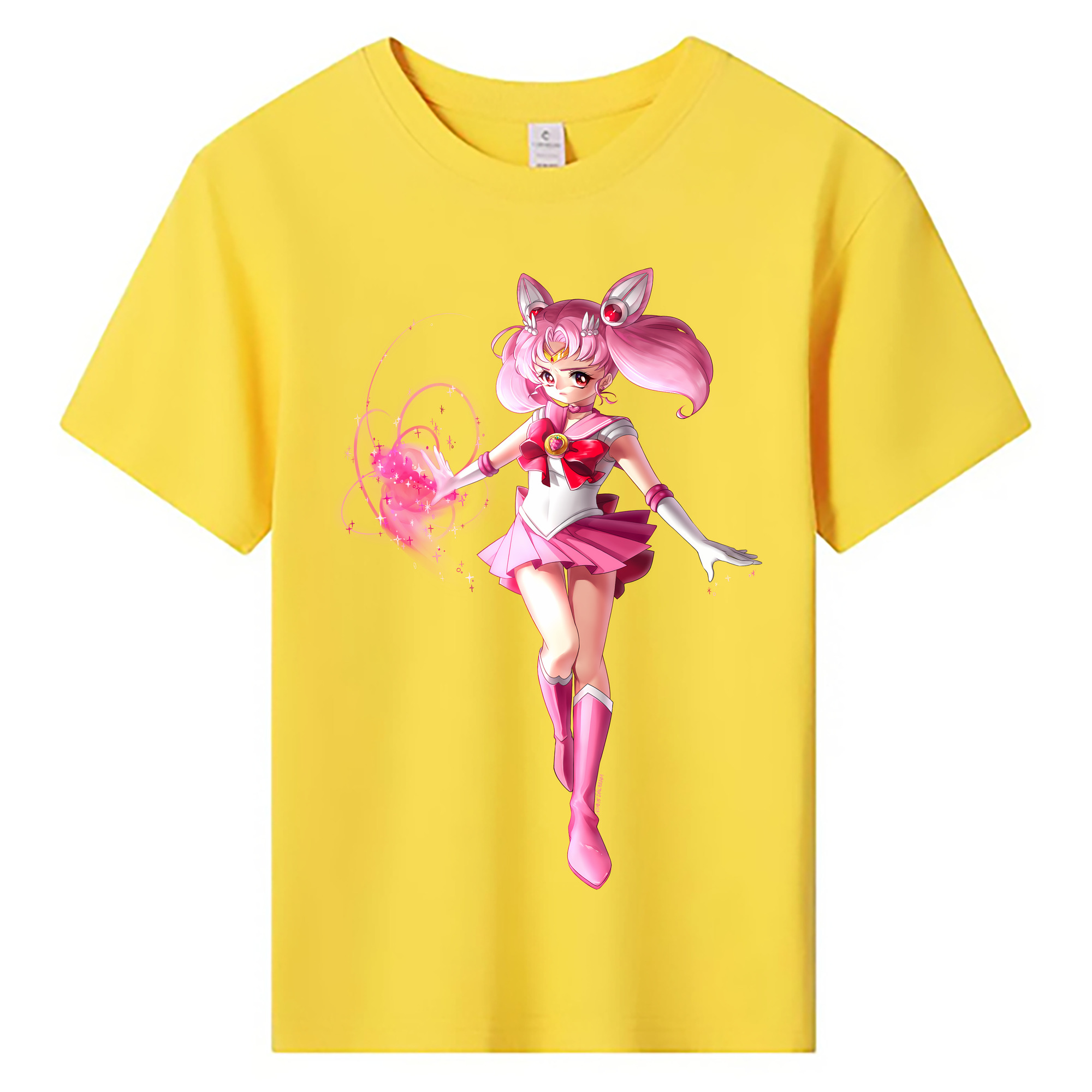 （画像用） 美少女戦士セーラームーン ちびうさ Sailor Moon Chibiusa Tsukino Usagi Small Lady Serenity 綿100％キッズTシャツ（フロントプリント）