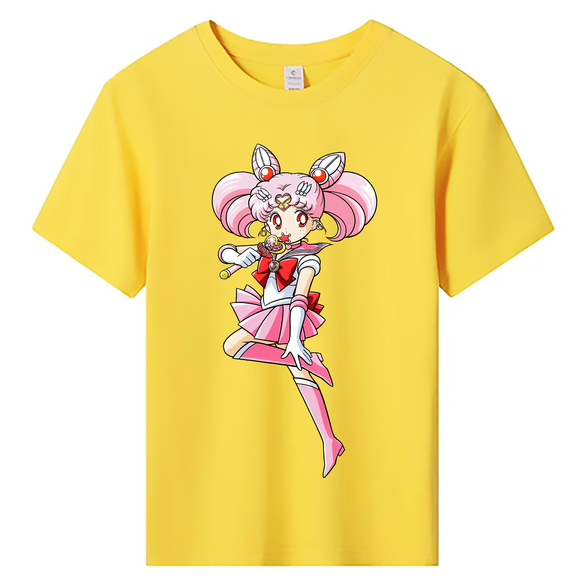 （画像用） 美少女戦士セーラームーン ちびうさ Sailor Moon Chibiusa Tsukino Usagi Small Lady Serenity 綿100％キッズTシャツ（フロントプリント）