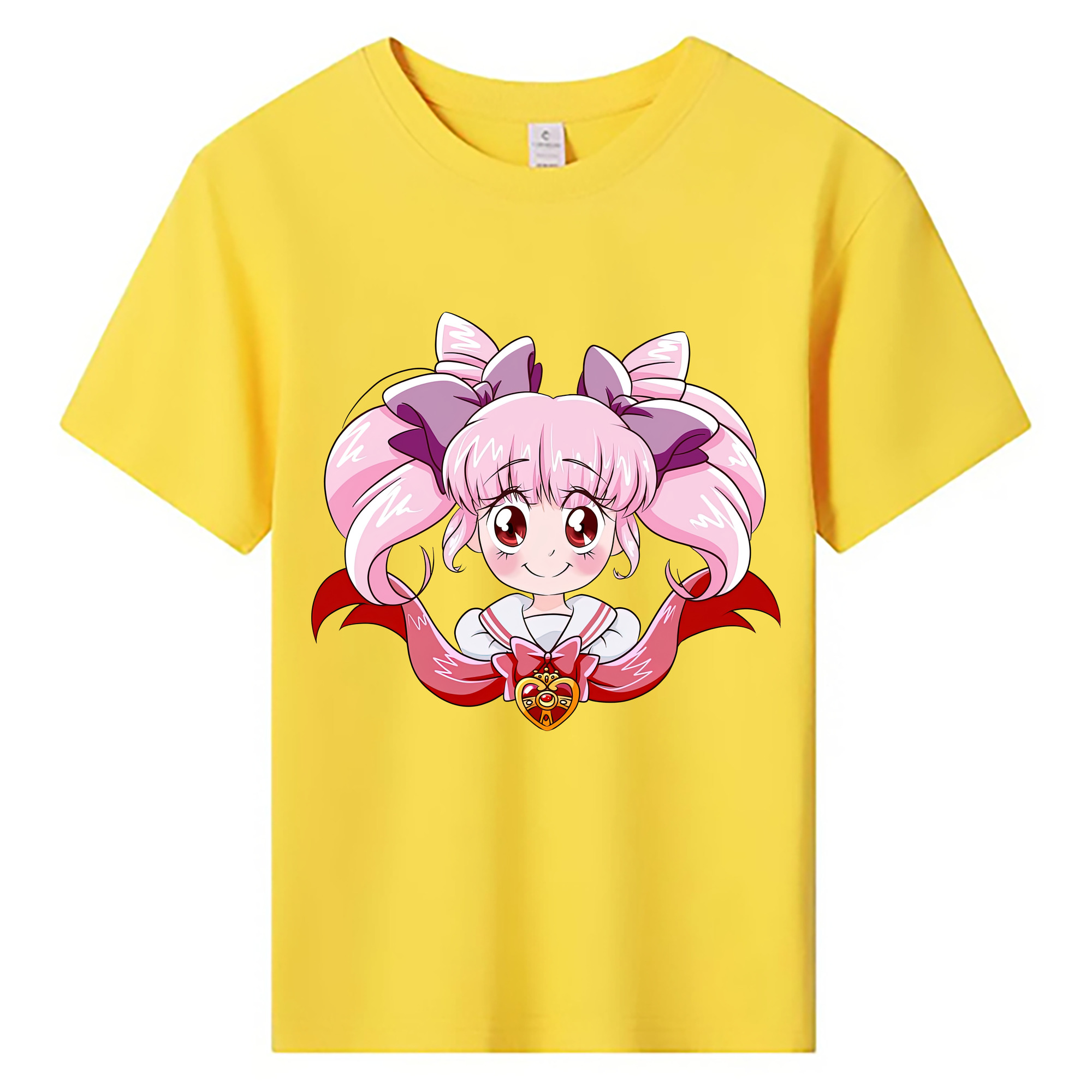 （画像用） 美少女戦士セーラームーン ちびうさ Sailor Moon Chibiusa Tsukino Usagi Small Lady Serenity 綿100％キッズTシャツ（フロントプリント）
