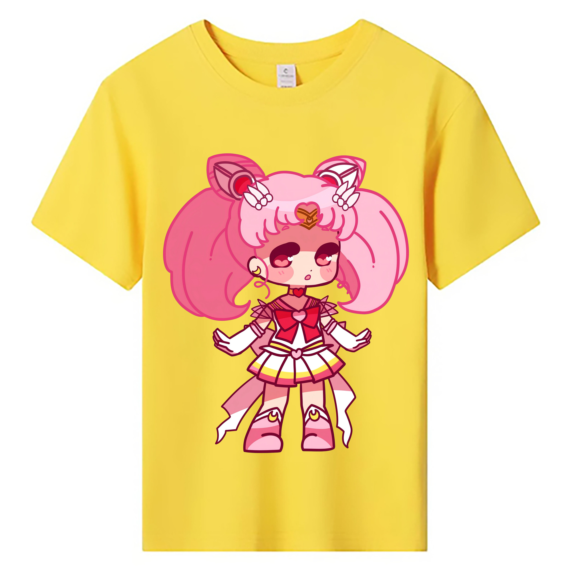 （画像用） 美少女戦士セーラームーン ちびうさ Sailor Moon Chibiusa Tsukino Usagi Small Lady Serenity 綿100％キッズTシャツ（フロントプリント）