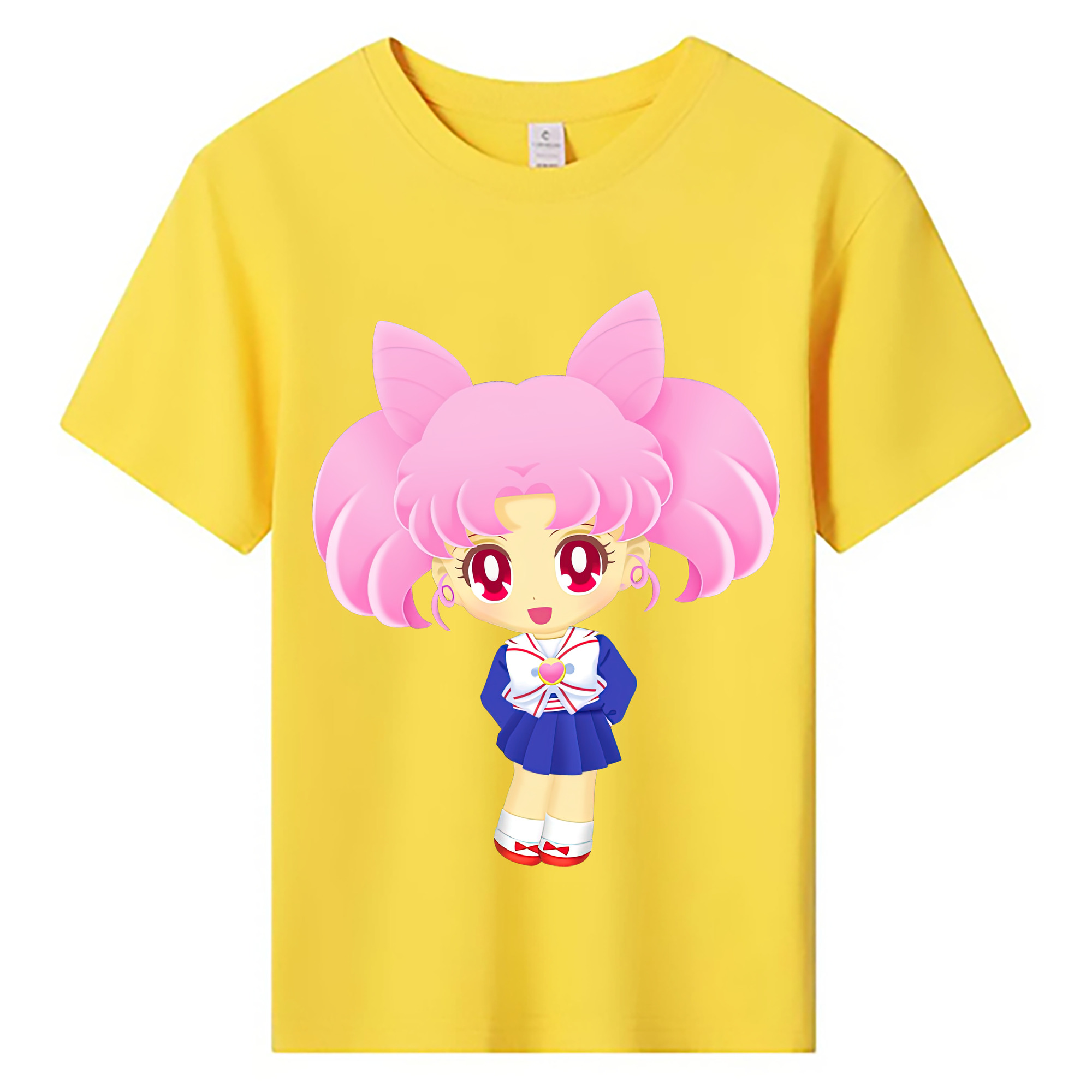 （画像用） 美少女戦士セーラームーン ちびうさ Sailor Moon Chibiusa Tsukino Usagi Small Lady Serenity 綿100％キッズTシャツ（フロントプリント）
