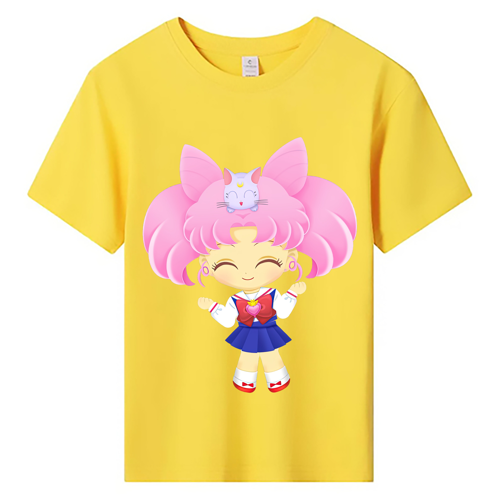（画像用） 美少女戦士セーラームーン ちびうさ Sailor Moon Chibiusa Tsukino Usagi Small Lady Serenity 綿100％キッズTシャツ（フロントプリント）