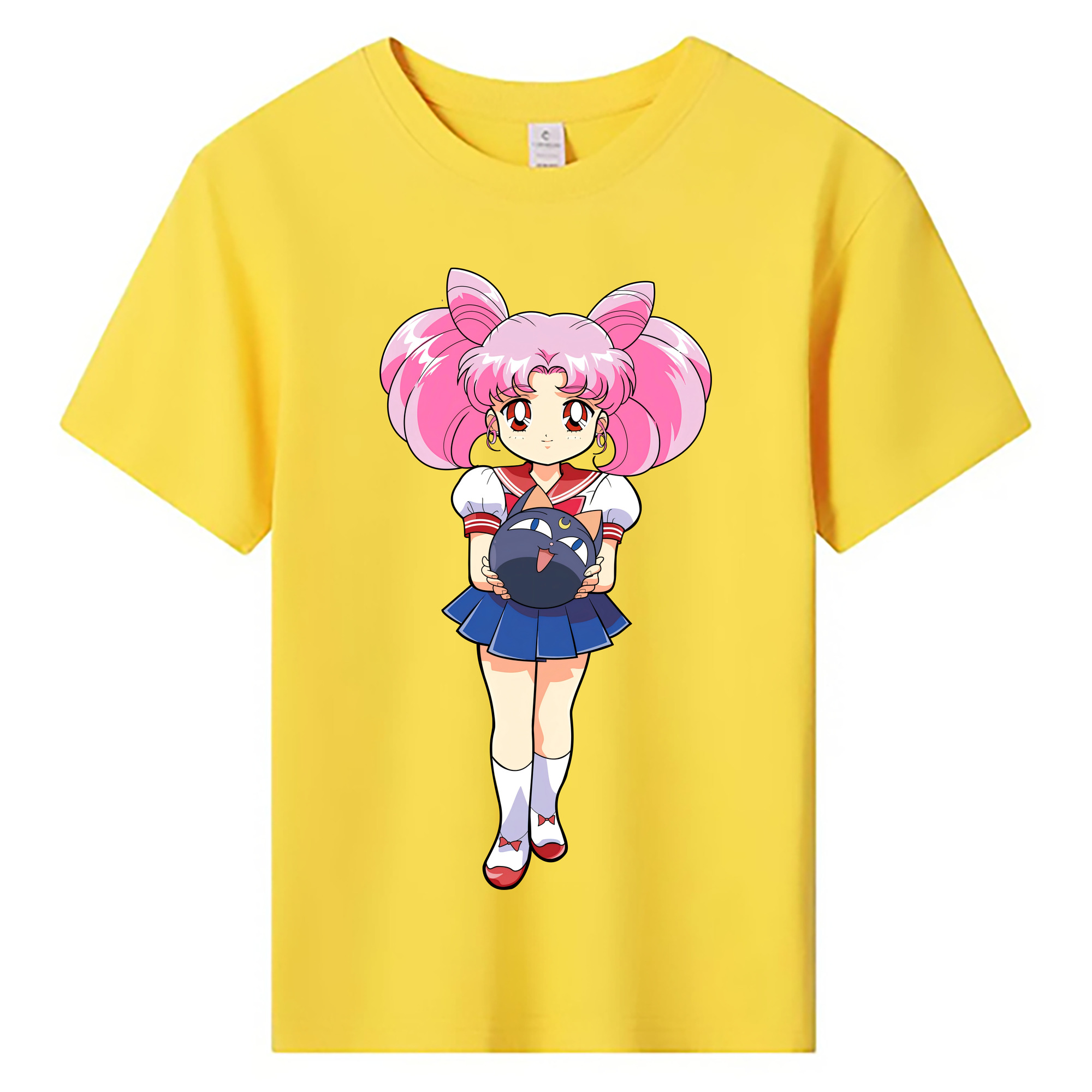 （画像用） 美少女戦士セーラームーン ちびうさ Sailor Moon Chibiusa Tsukino Usagi Small Lady Serenity 綿100％キッズTシャツ（フロントプリント）
