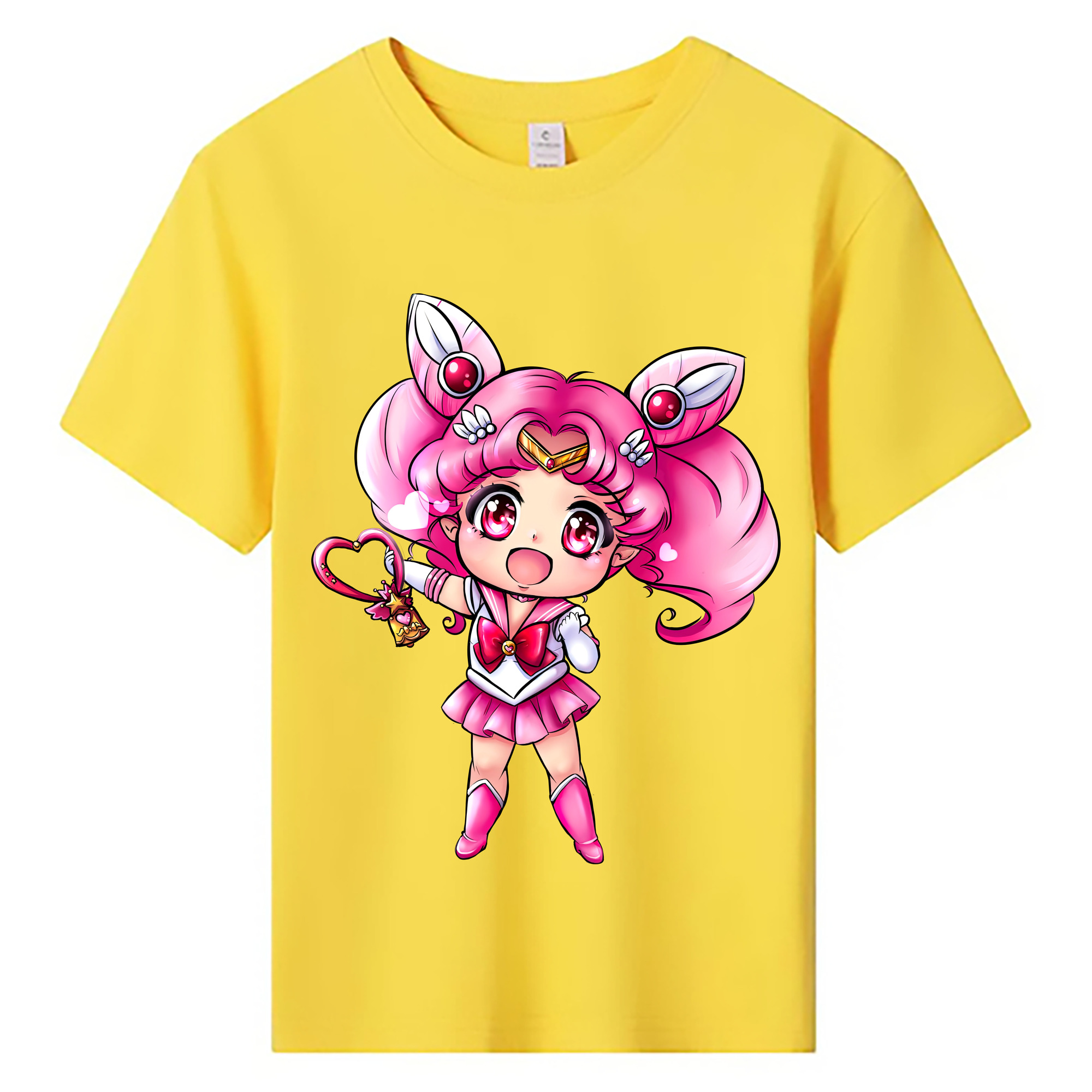 （画像用） 美少女戦士セーラームーン ちびうさ Sailor Moon Chibiusa Tsukino Usagi Small Lady Serenity 綿100％キッズTシャツ（フロントプリント）