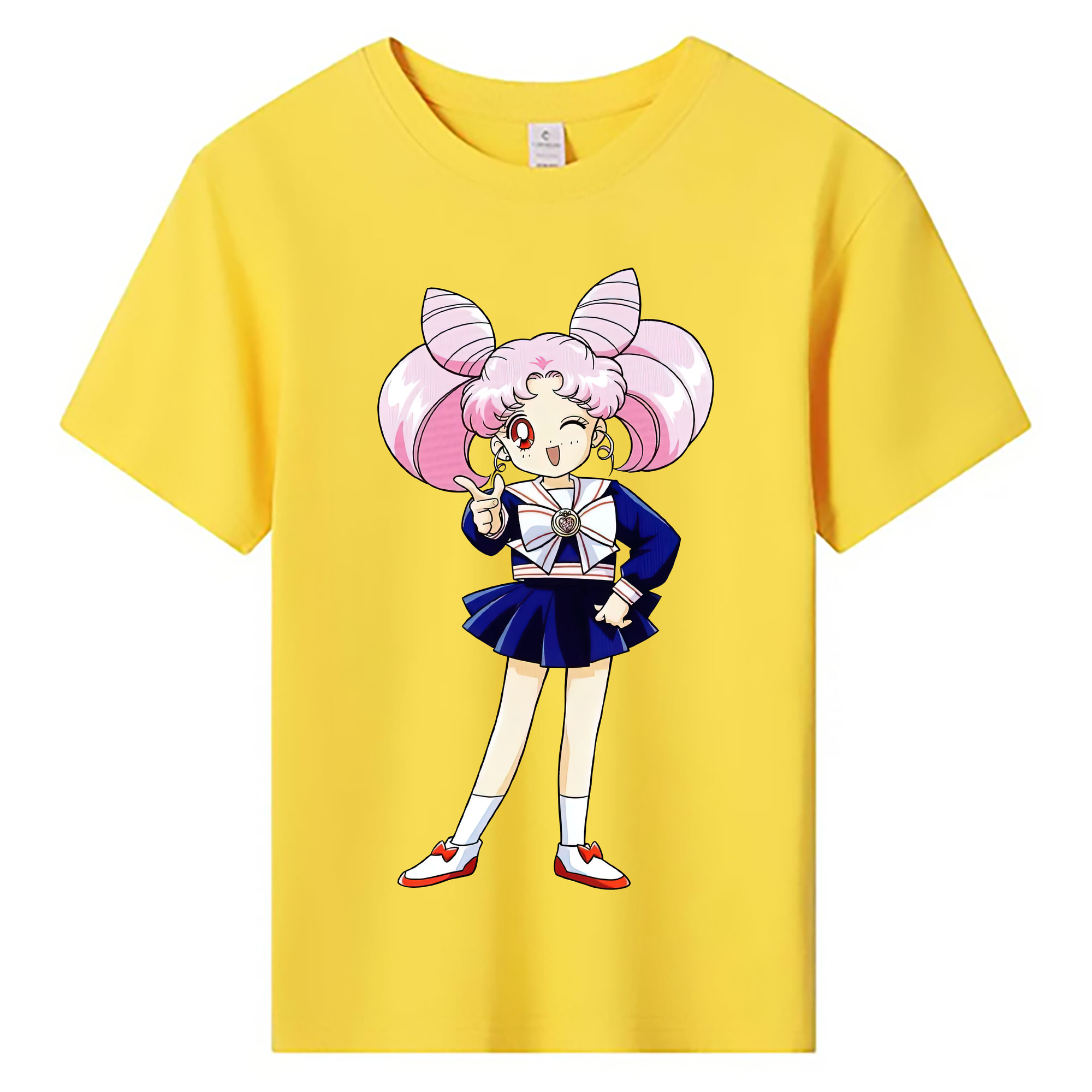（画像用） 美少女戦士セーラームーン ちびうさ Sailor Moon Chibiusa Tsukino Usagi Small Lady Serenity 綿100％キッズTシャツ（フロントプリント）
