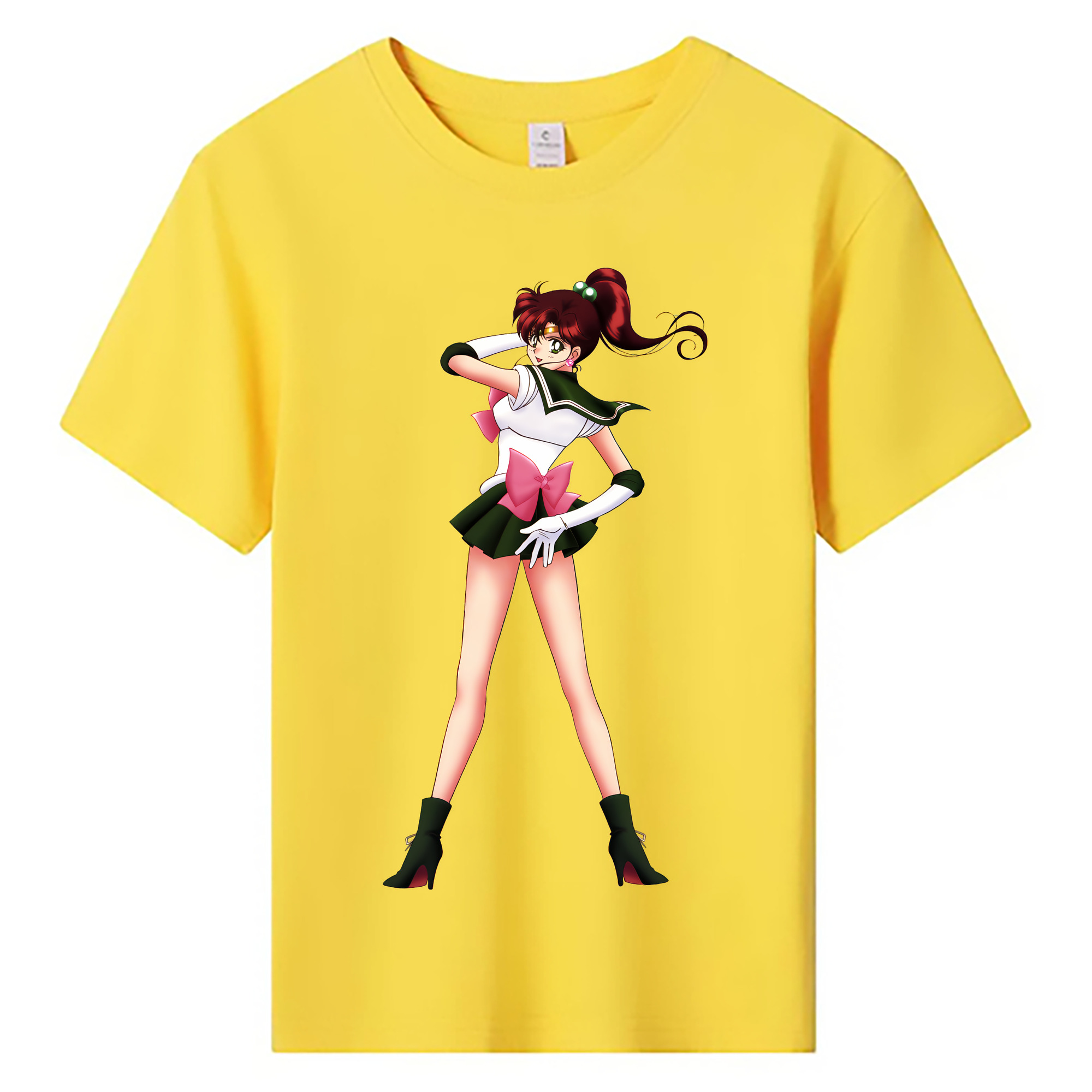 （画像用） 美少女戦士セーラームーン 木野 まこと きの まこと Sailor Moon Kino Makoto （セーラージュピター；Sailor Jupiter） 綿100％キッズTシャツ（フロントプリント）