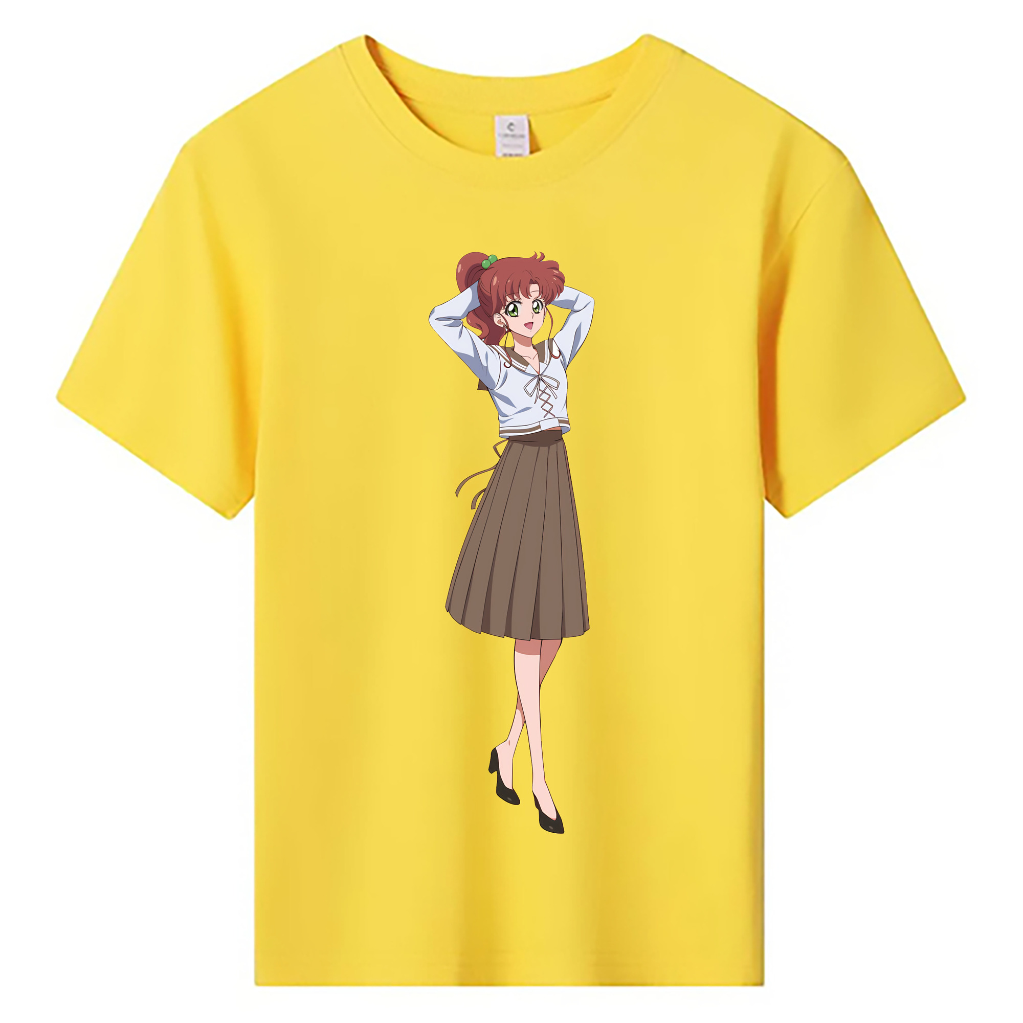（画像用） 美少女戦士セーラームーン 木野 まこと きの まこと Sailor Moon Kino Makoto （セーラージュピター；Sailor Jupiter） 綿100％キッズTシャツ（フロントプリント）