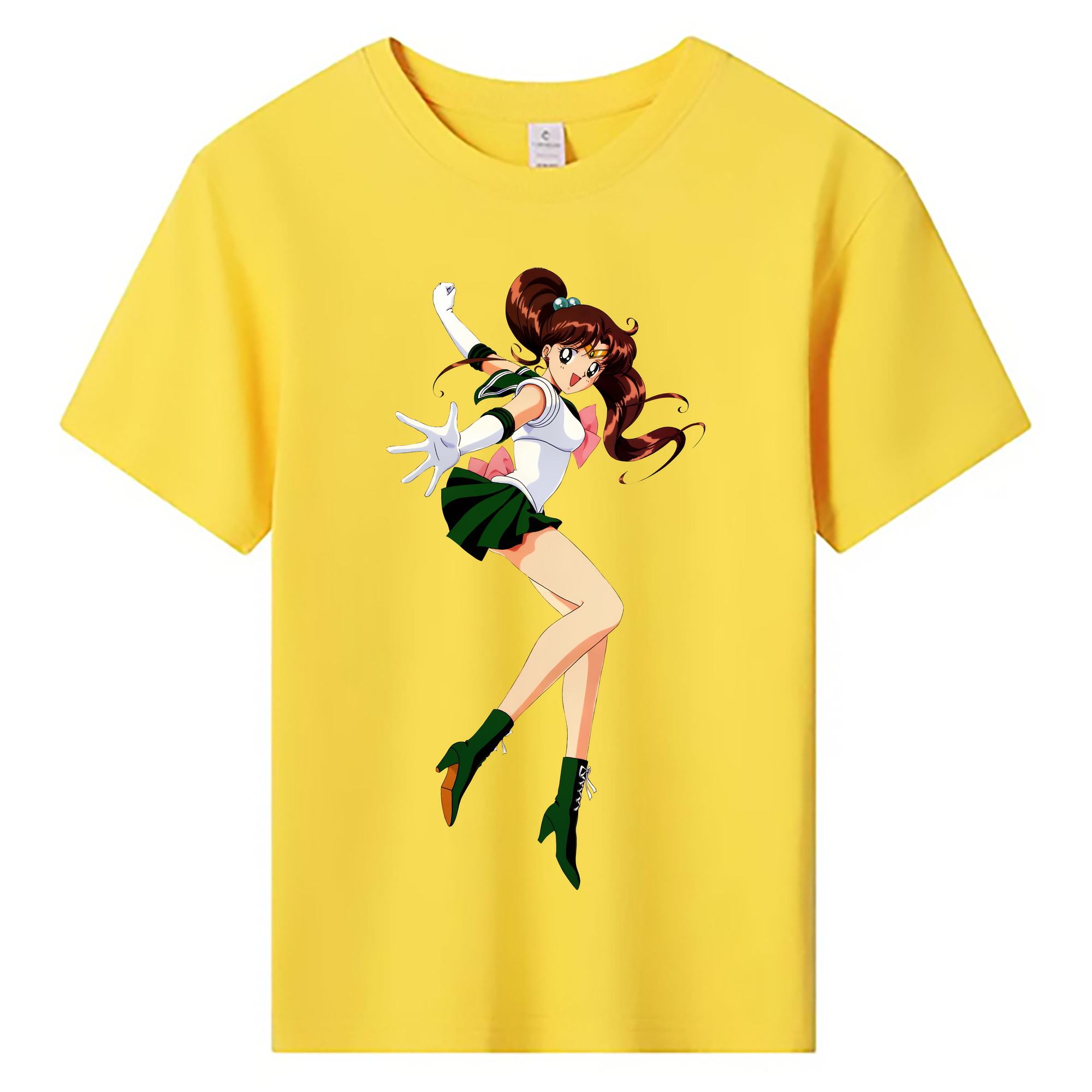（画像用） 美少女戦士セーラームーン 木野 まこと きの まこと Sailor Moon Kino Makoto （セーラージュピター；Sailor Jupiter） 綿100％キッズTシャツ（フロントプリント）