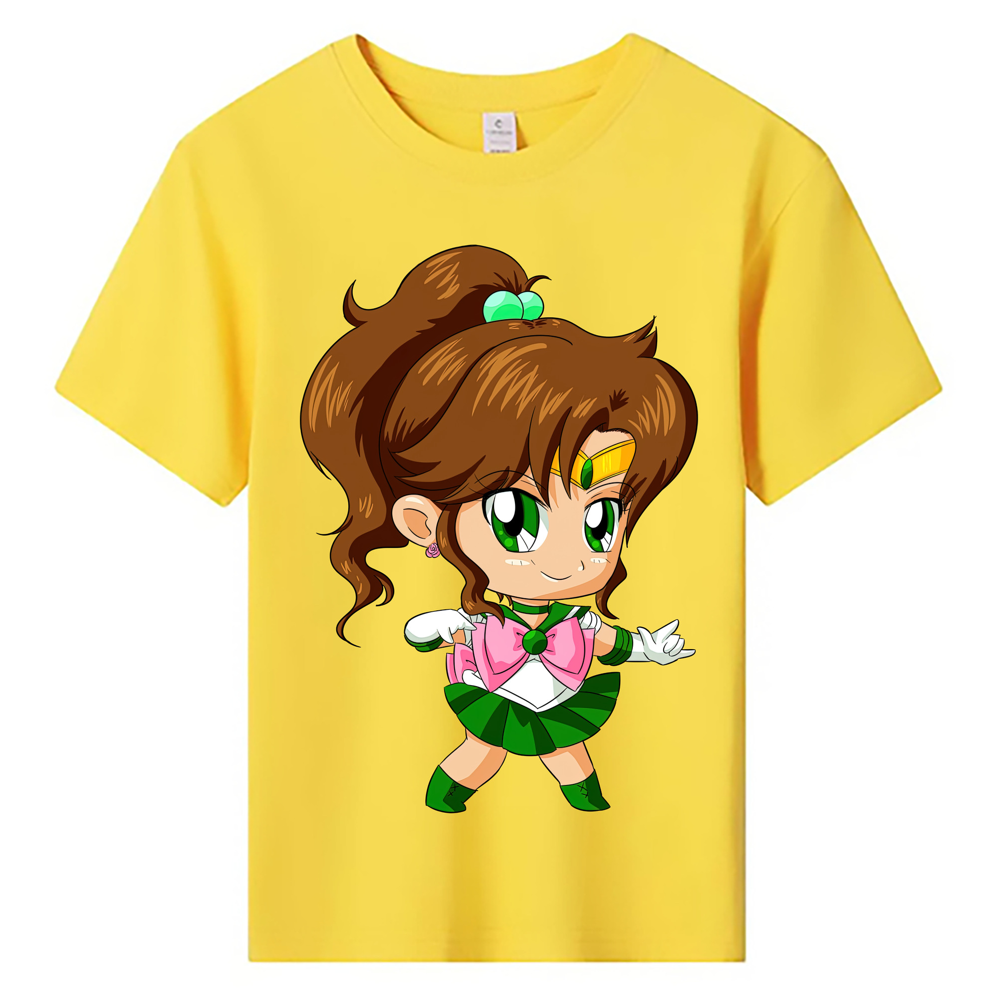 （画像用） 美少女戦士セーラームーン 木野 まこと きの まこと Sailor Moon Kino Makoto （セーラージュピター；Sailor Jupiter） 綿100％キッズTシャツ（フロントプリント）