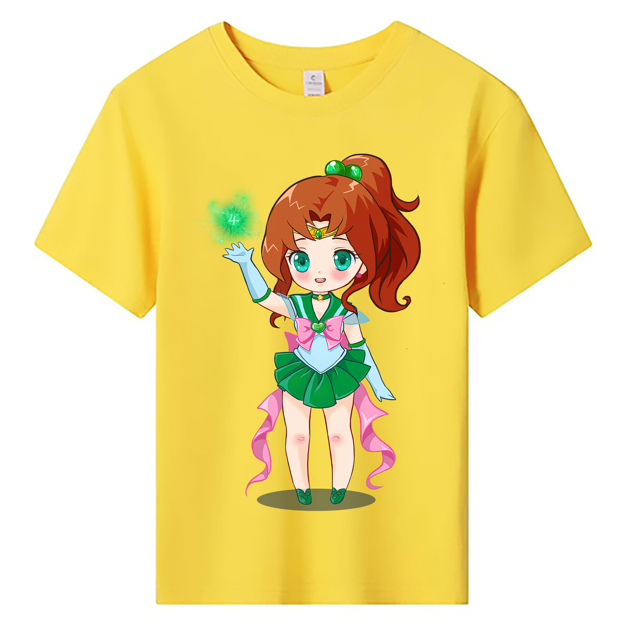 （画像用） 美少女戦士セーラームーン 木野 まこと きの まこと Sailor Moon Kino Makoto （セーラージュピター；Sailor Jupiter） 綿100％キッズTシャツ（フロントプリント）