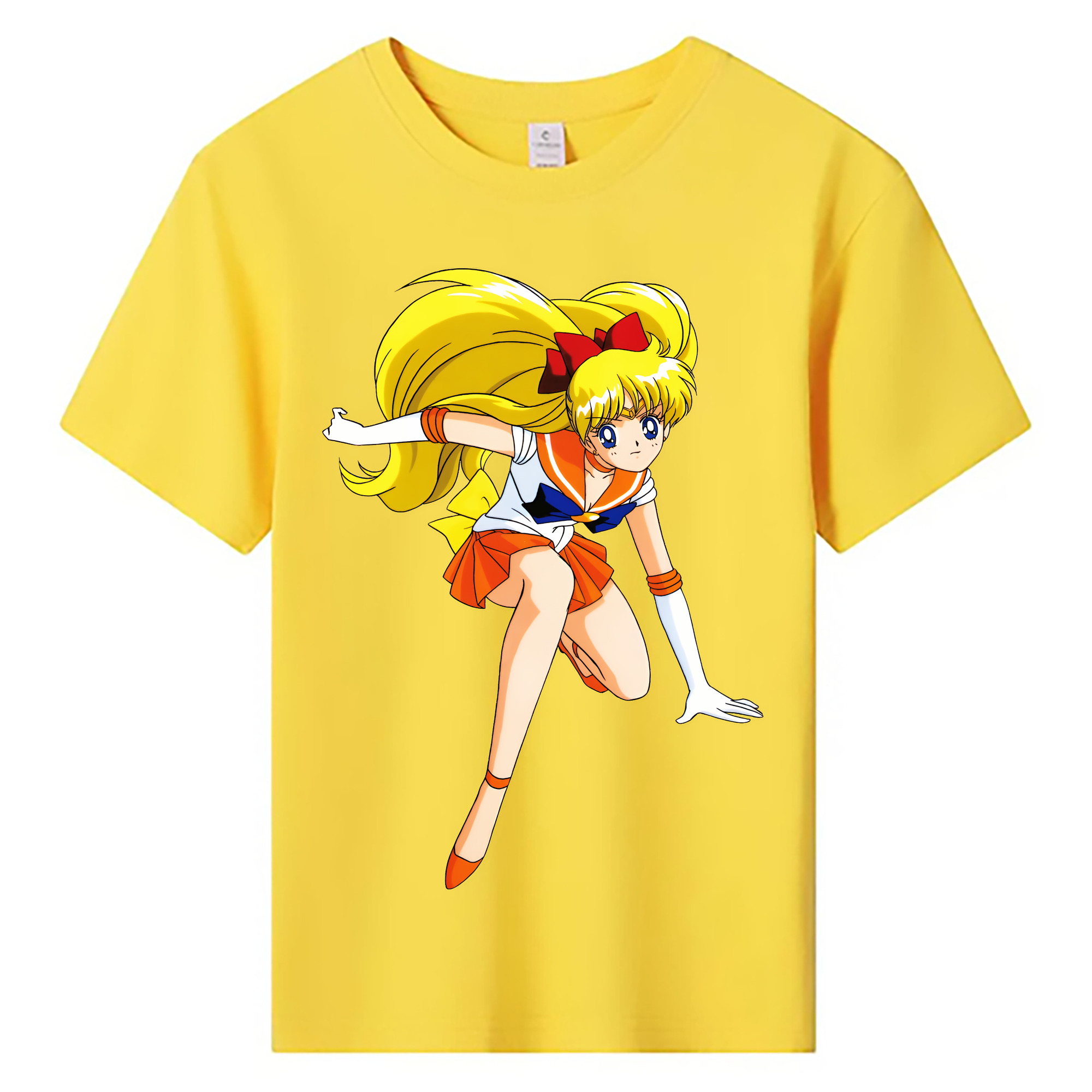 （画像用） 美少女戦士セーラームーン 愛野 美奈子 あいの みなこ Sailor Moon Aino Minako 綿100％キッズTシャツ（フロントプリント）