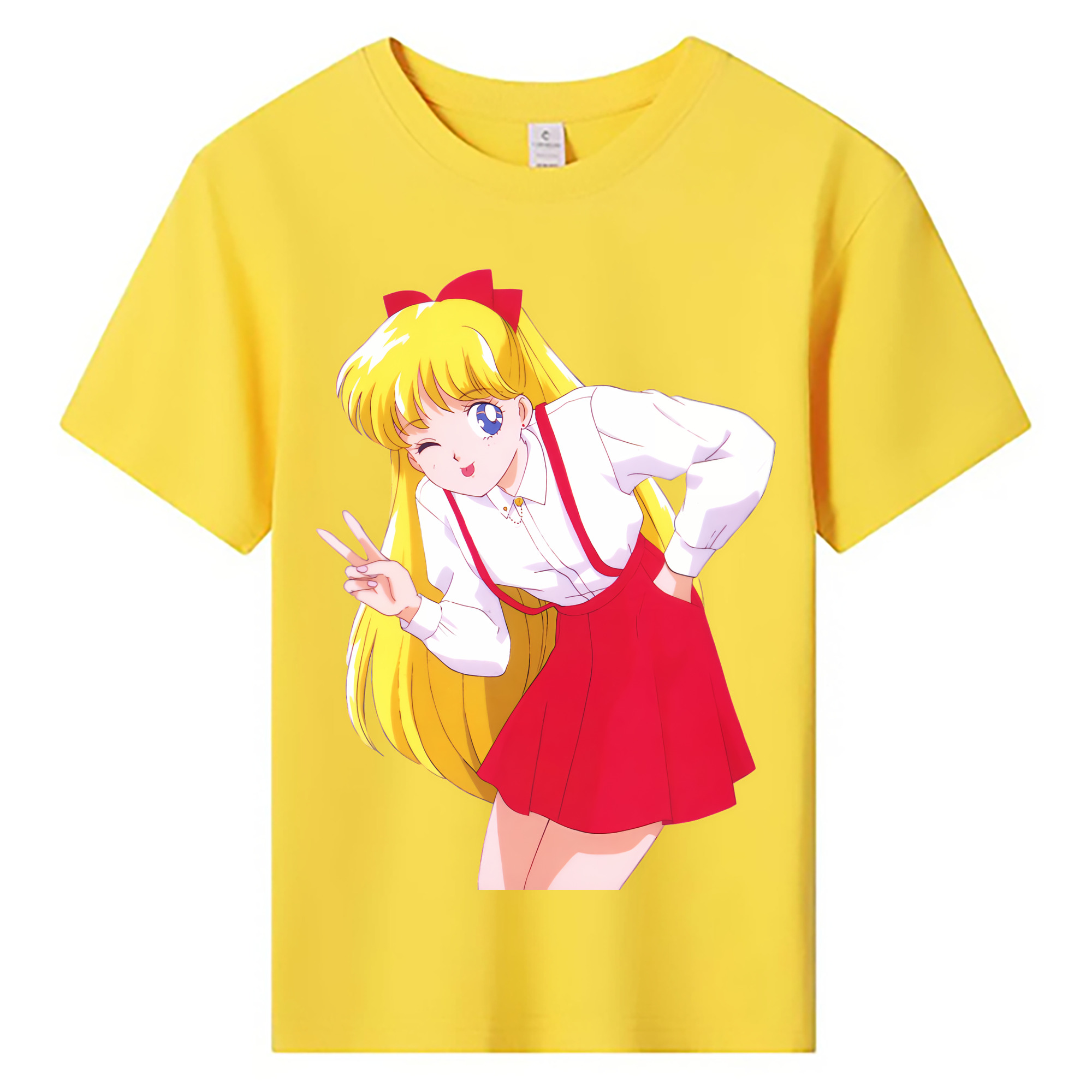 （画像用） 美少女戦士セーラームーン 愛野 美奈子 あいの みなこ Sailor Moon Aino Minako 綿100％キッズTシャツ（フロントプリント）