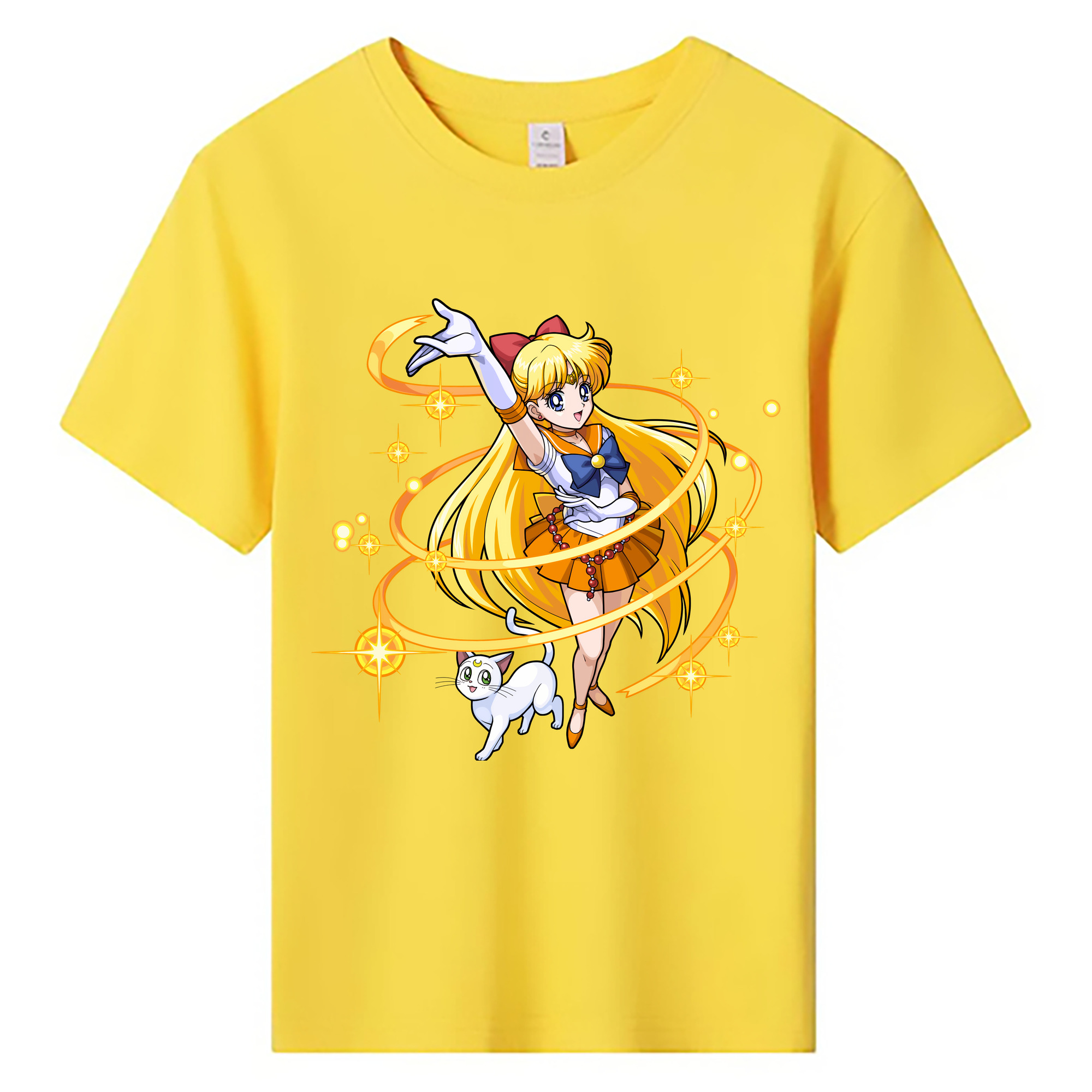 （画像用） 美少女戦士セーラームーン 愛野 美奈子 あいの みなこ Sailor Moon Aino Minako 綿100％キッズTシャツ（フロントプリント）