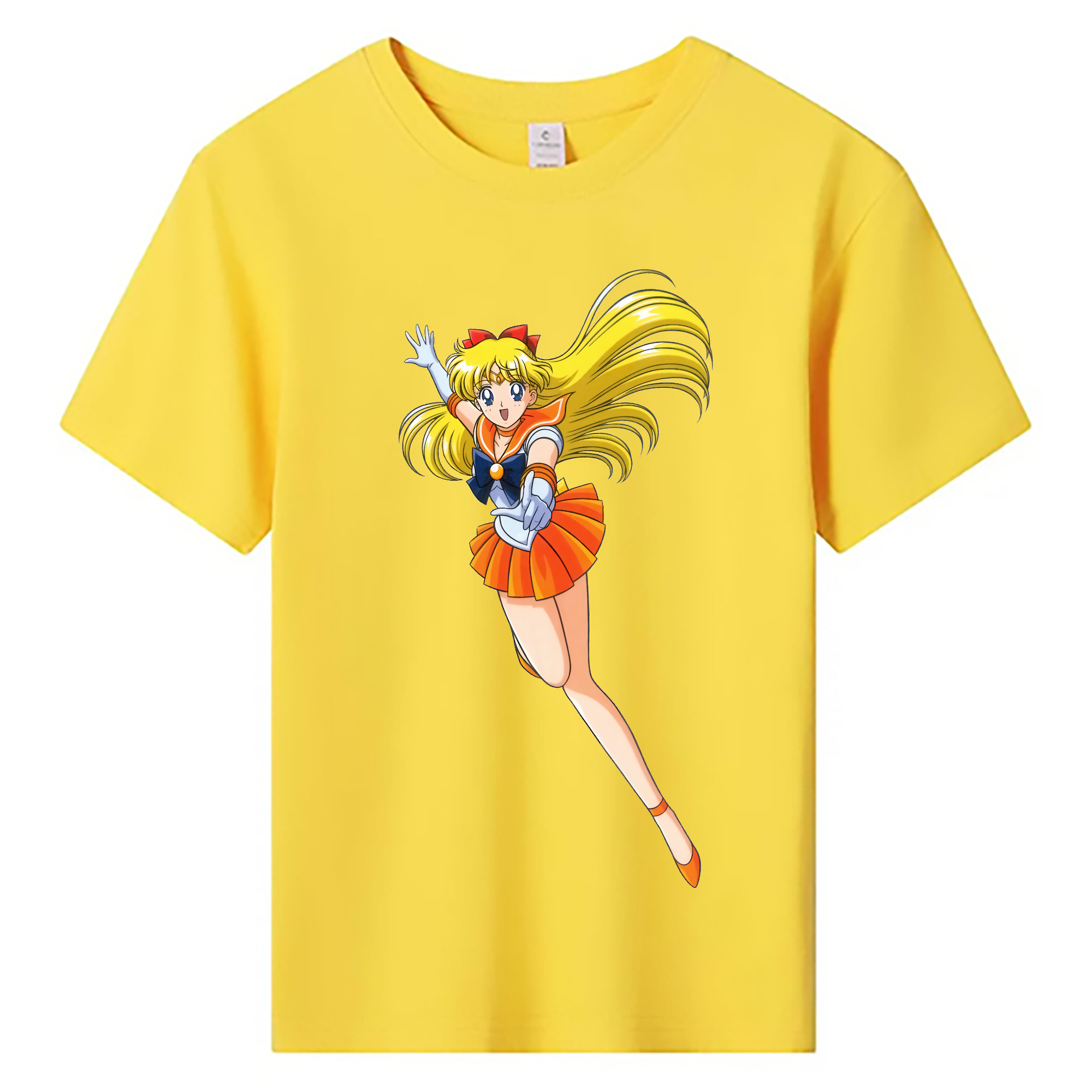 （画像用） 美少女戦士セーラームーン 愛野 美奈子 あいの みなこ Sailor Moon Aino Minako 綿100％キッズTシャツ（フロントプリント）