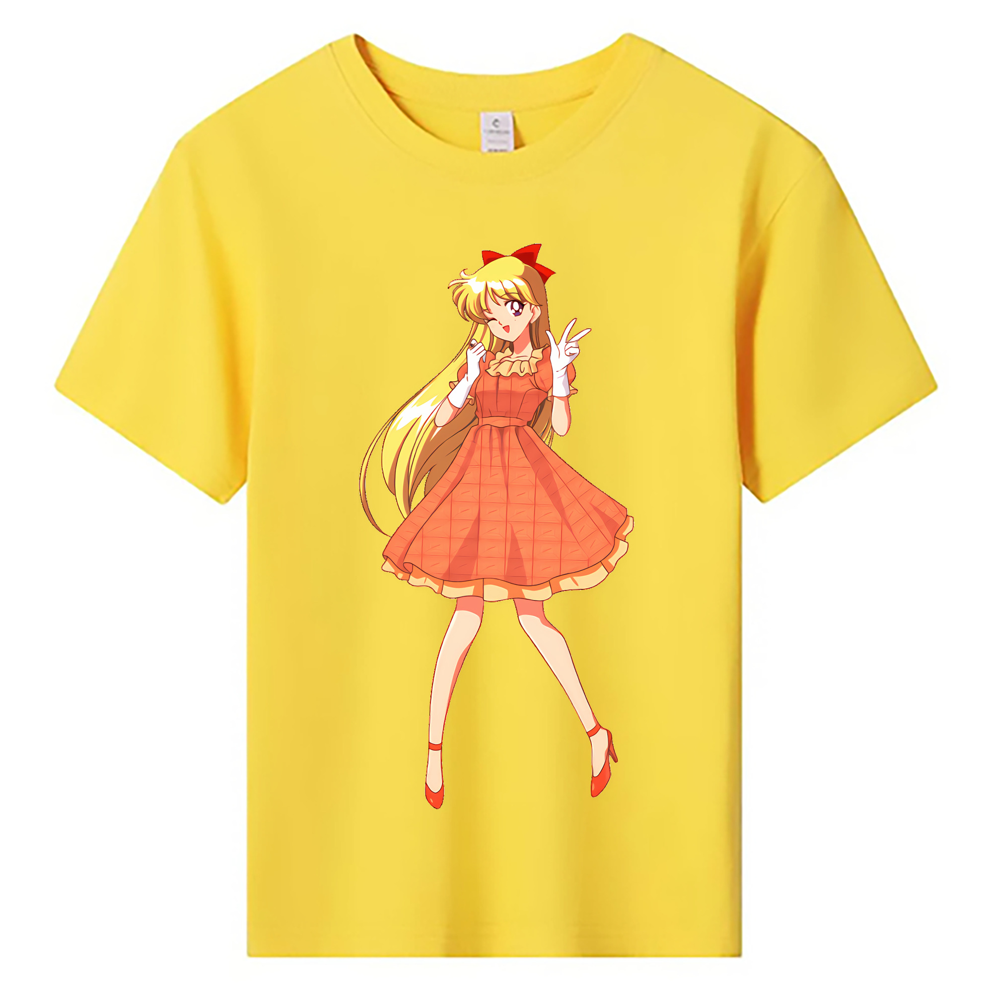 （画像用） 美少女戦士セーラームーン 愛野 美奈子 あいの みなこ Sailor Moon Aino Minako 綿100％キッズTシャツ（フロントプリント）