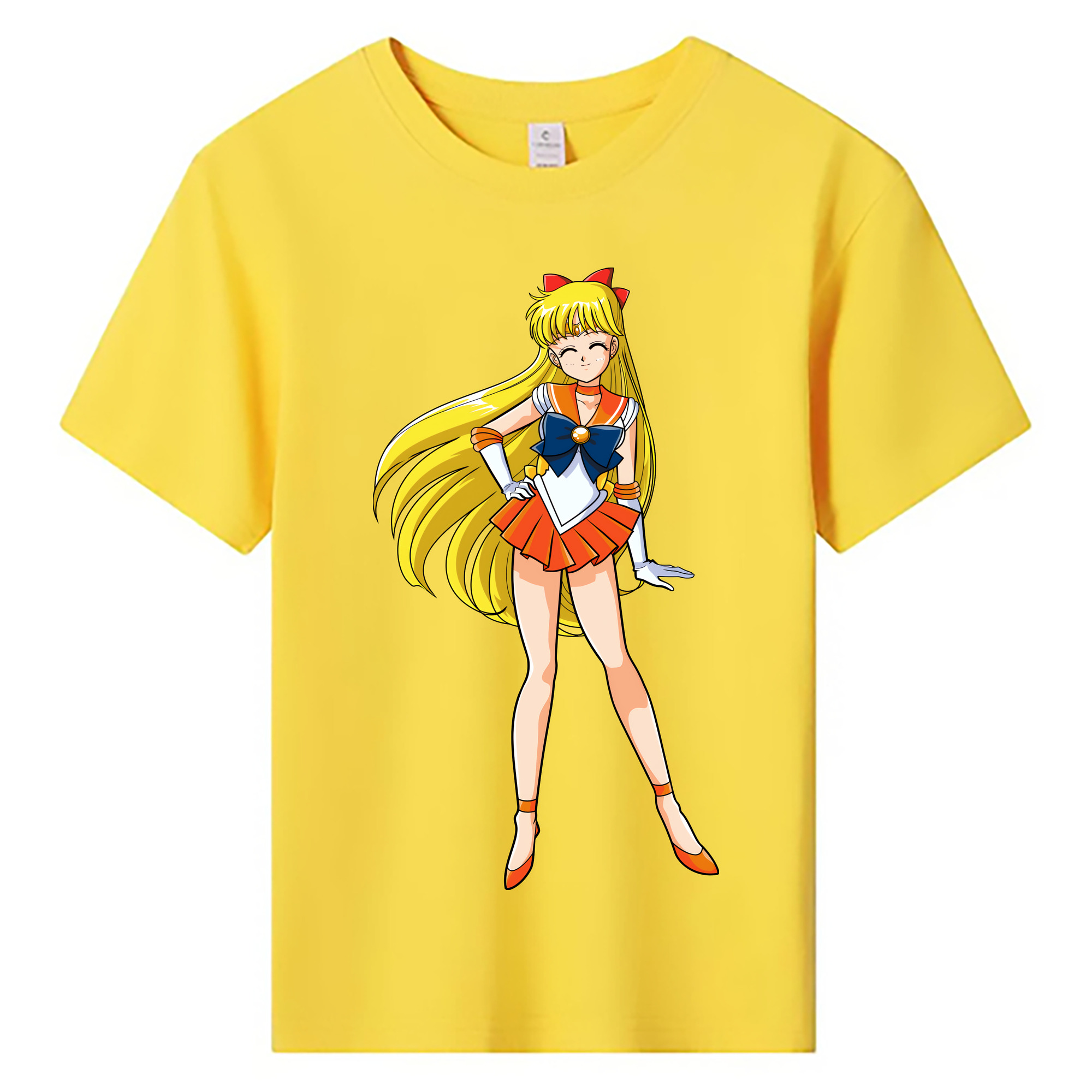 （画像用） 美少女戦士セーラームーン 愛野 美奈子 あいの みなこ Sailor Moon Aino Minako 綿100％キッズTシャツ（フロントプリント）