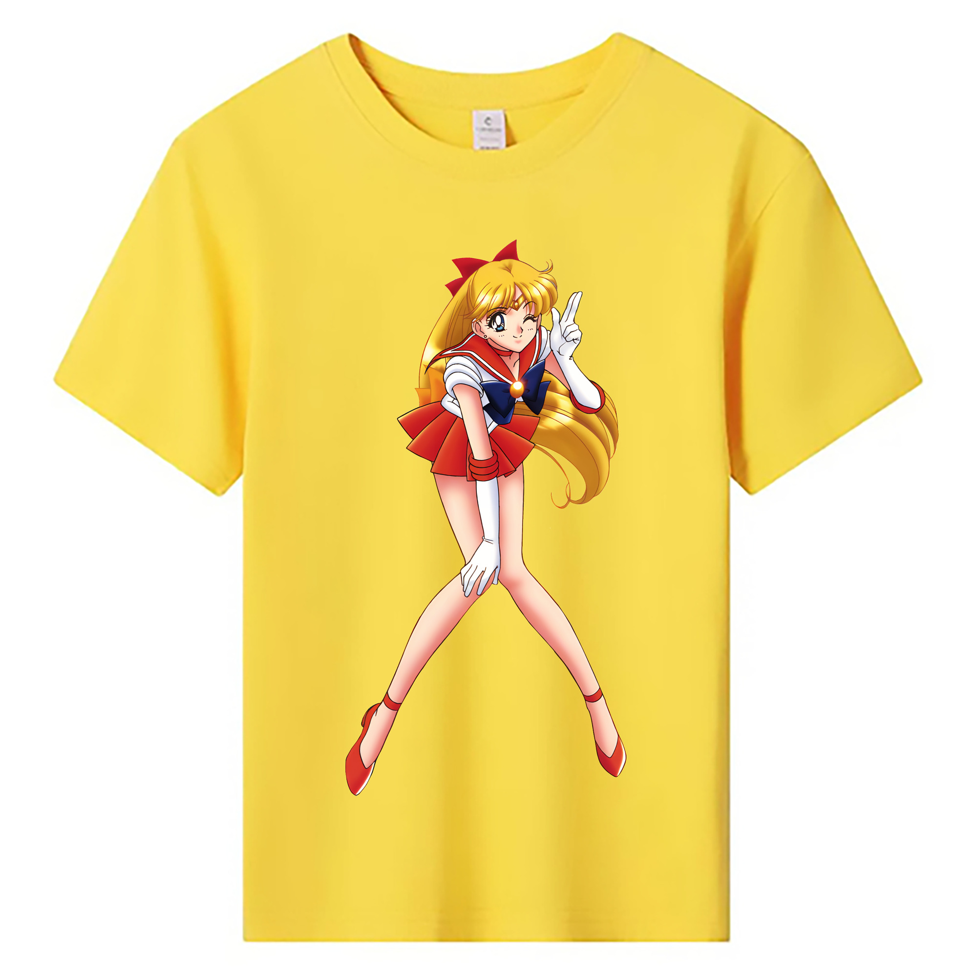 （画像用） 美少女戦士セーラームーン 愛野 美奈子 あいの みなこ Sailor Moon Aino Minako 綿100％キッズTシャツ（フロントプリント）