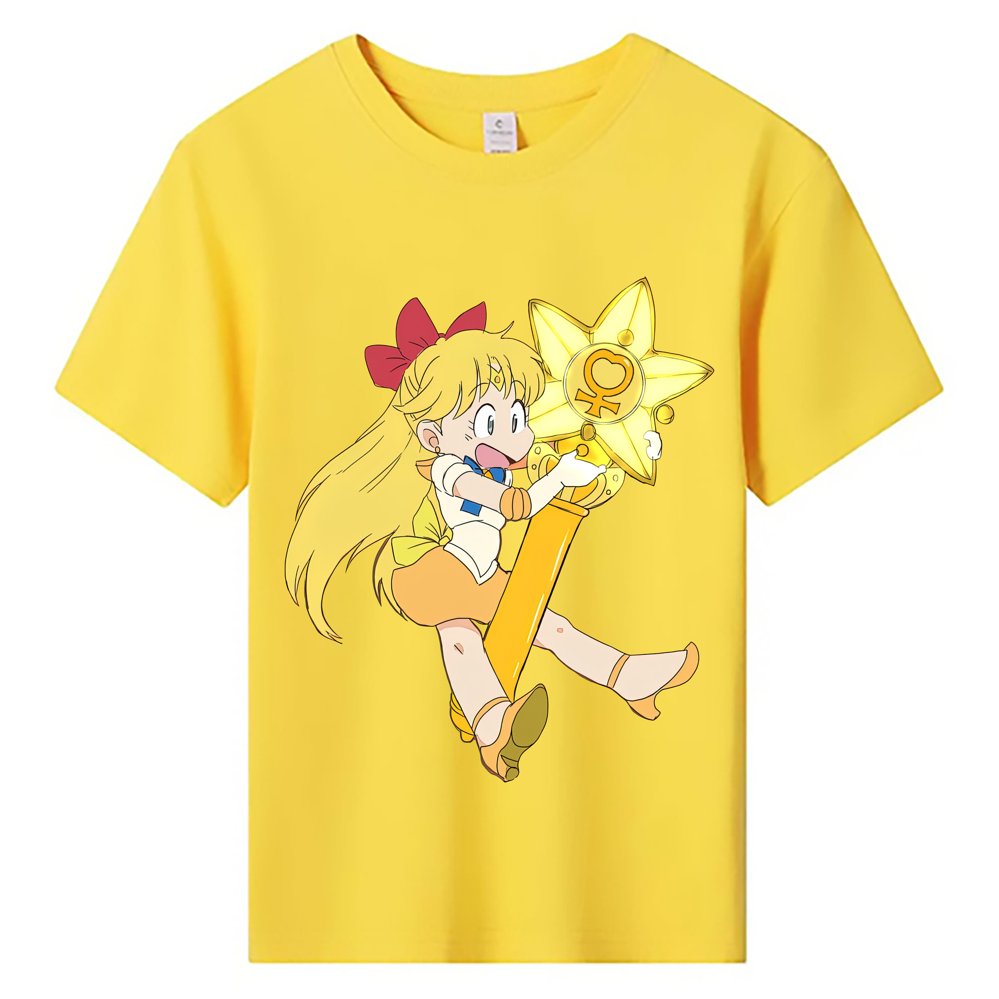 （画像用） 美少女戦士セーラームーン 愛野 美奈子 あいの みなこ Sailor Moon Aino Minako 綿100％キッズTシャツ（フロントプリント）