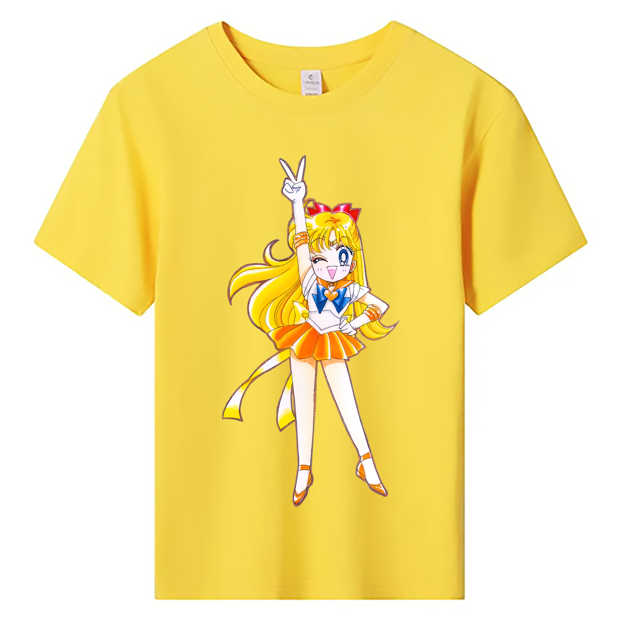 （画像用） 美少女戦士セーラームーン 愛野 美奈子 あいの みなこ Sailor Moon Aino Minako 綿100％キッズTシャツ（フロントプリント）