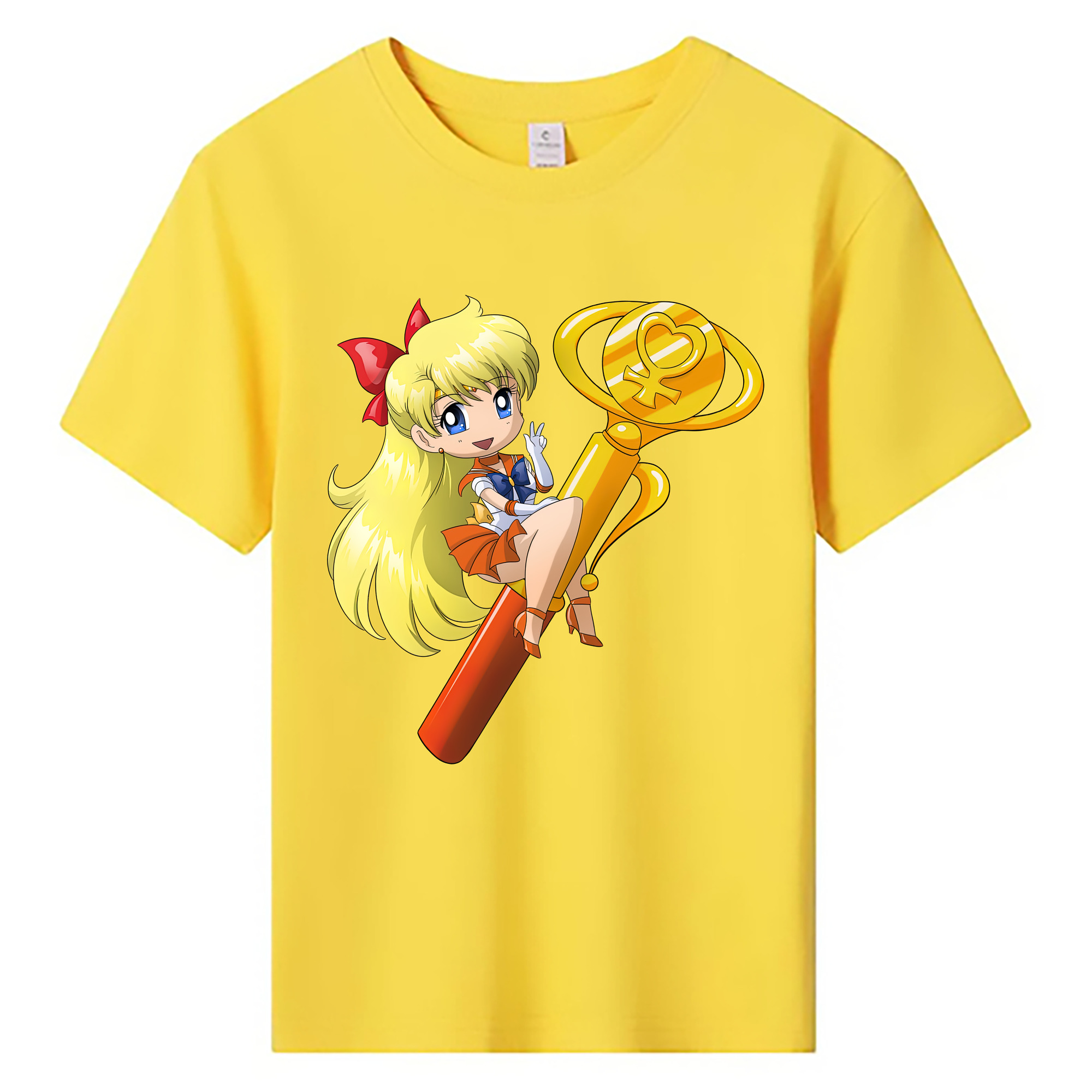（画像用） 美少女戦士セーラームーン 愛野 美奈子 あいの みなこ Sailor Moon Aino Minako 綿100％キッズTシャツ（フロントプリント）