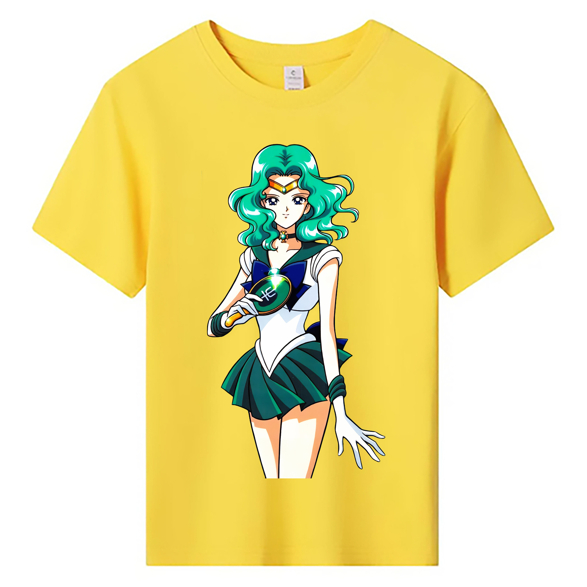 （画像用） 美少女戦士セーラームーン 海王 みちる（かいおう みちる） Sailor Moon Kaiou Michiru 綿100％キッズTシャツ（フロントプリント）