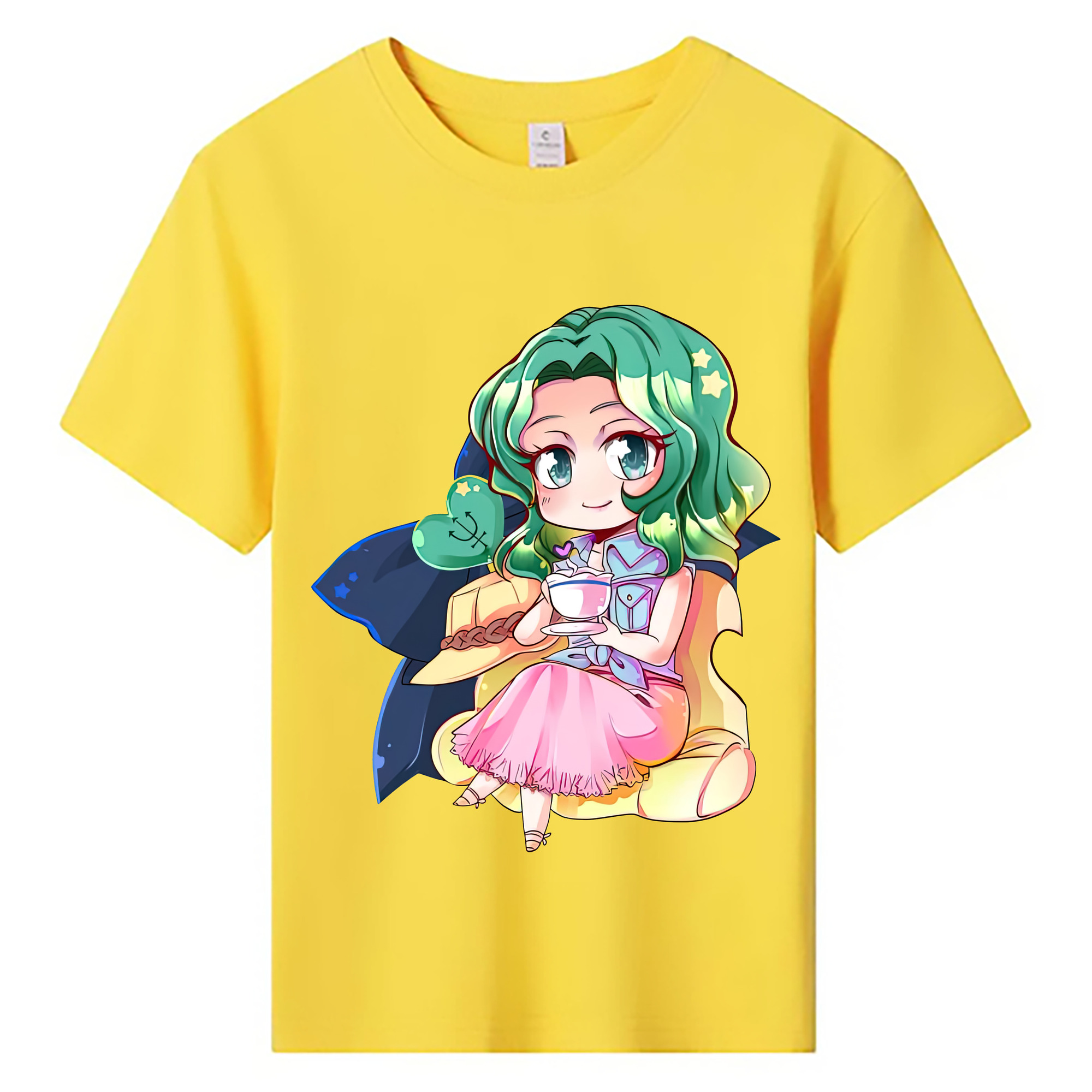 （画像用） 美少女戦士セーラームーン 海王 みちる（かいおう みちる） Sailor Moon Kaiou Michiru 綿100％キッズTシャツ（フロントプリント）