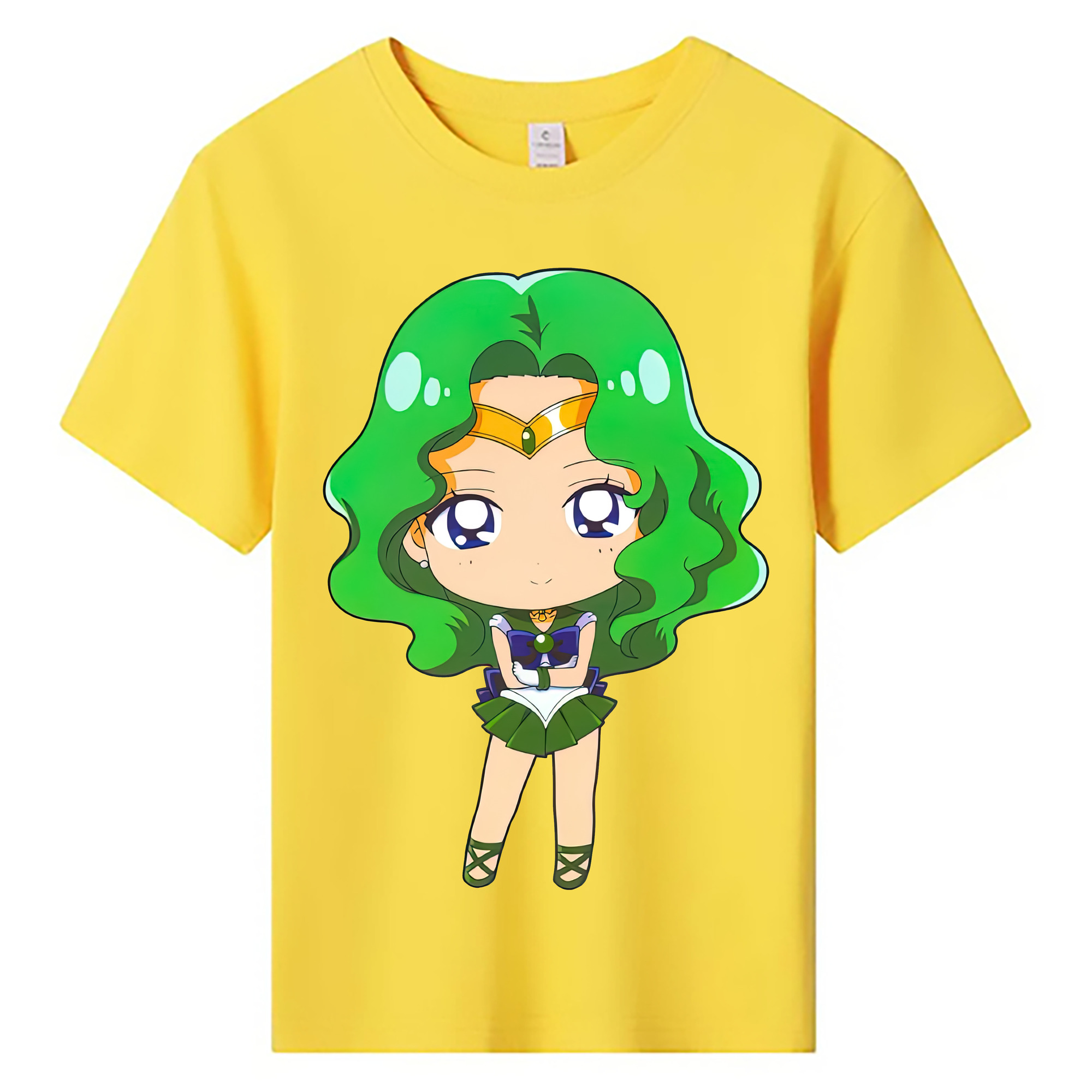 （画像用） 美少女戦士セーラームーン 海王 みちる（かいおう みちる） Sailor Moon Kaiou Michiru 綿100％キッズTシャツ（フロントプリント）