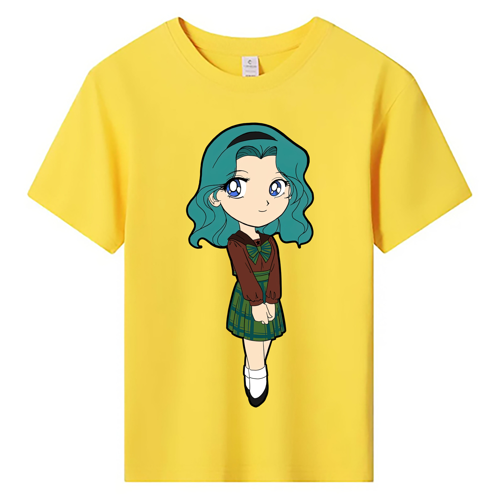 （画像用） 美少女戦士セーラームーン 海王 みちる（かいおう みちる） Sailor Moon Kaiou Michiru 綿100％キッズTシャツ（フロントプリント）
