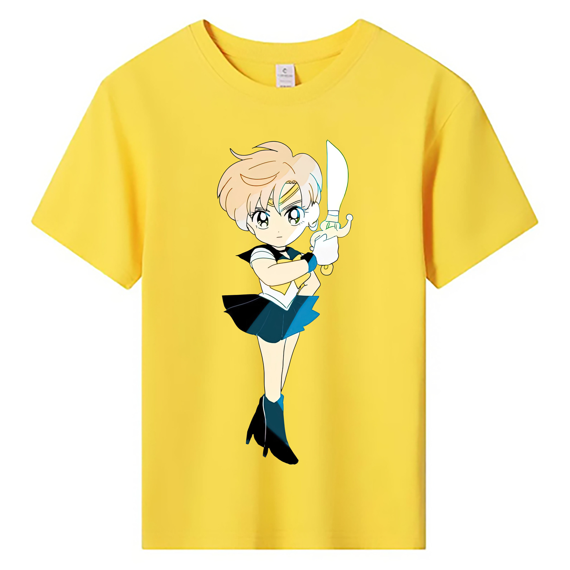（画像用） 美少女戦士セーラームーン 天王はるか Sailor Moon Tenoh Haruka 綿100％キッズTシャツ（フロントプリント）