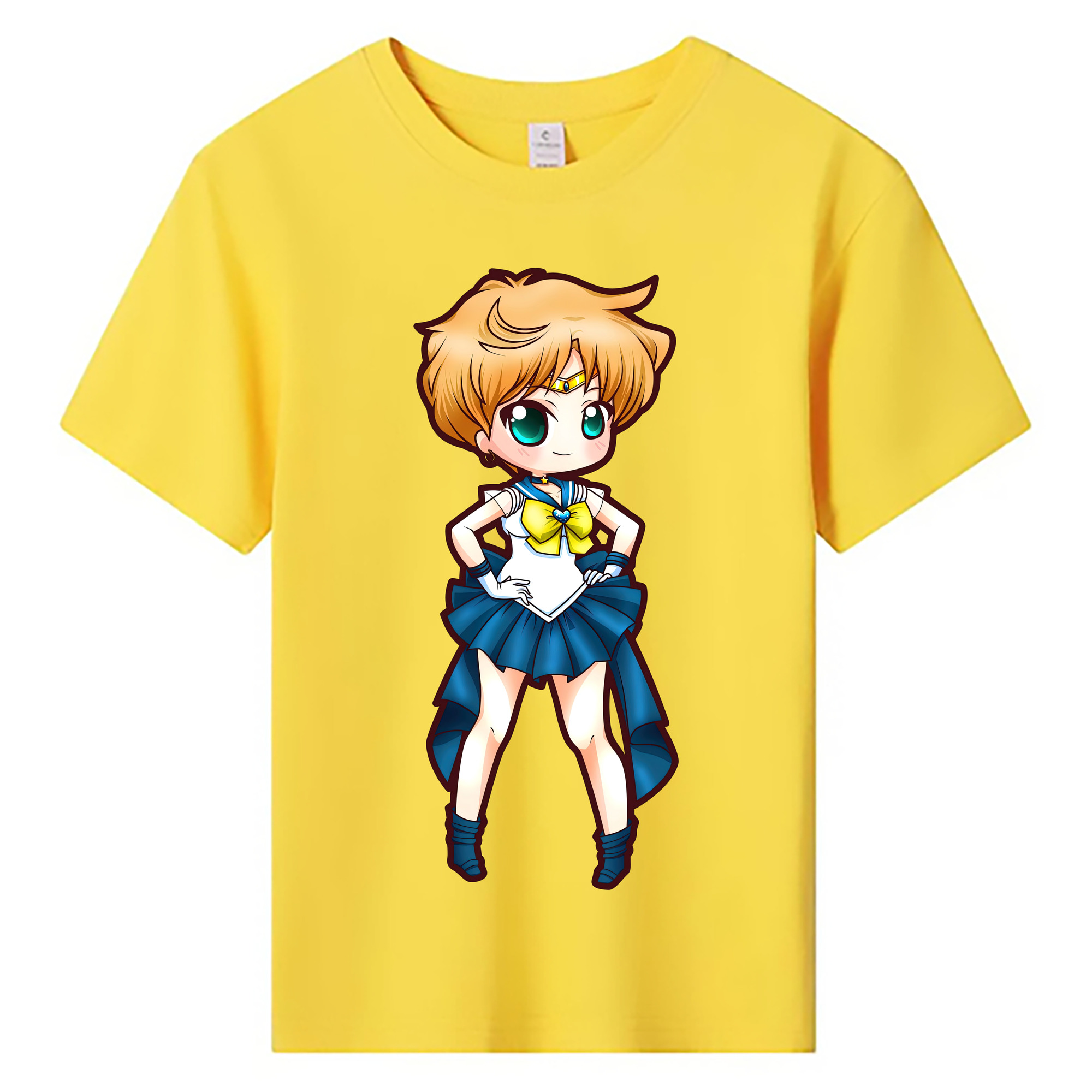 （画像用） 美少女戦士セーラームーン 天王はるか Sailor Moon Tenoh Haruka 綿100％キッズTシャツ（フロントプリント）