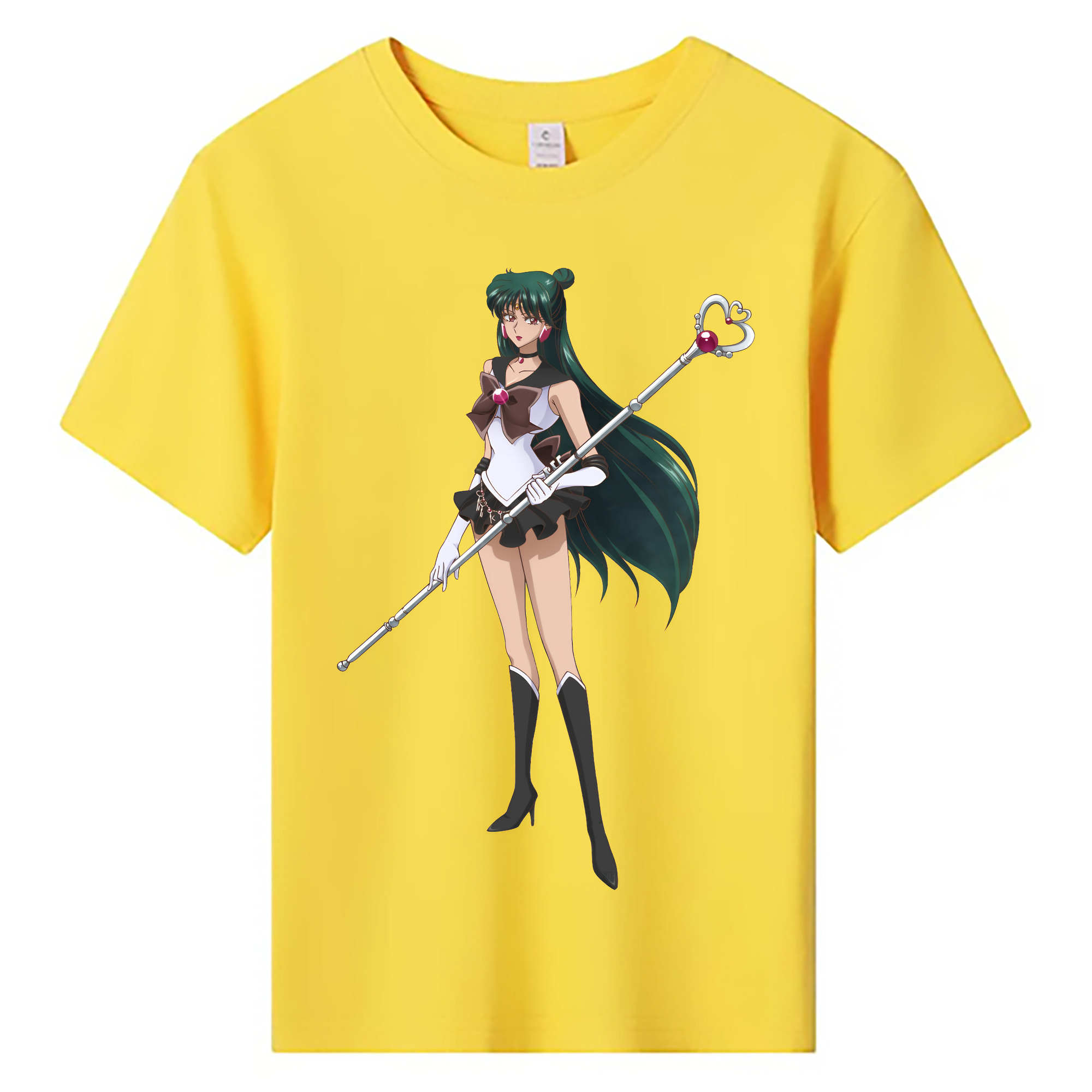 （画像用） 美少女戦士セーラームーン 冥王せつな Sailor Moon Meiou Setsuna 綿100％キッズTシャツ（フロントプリント）