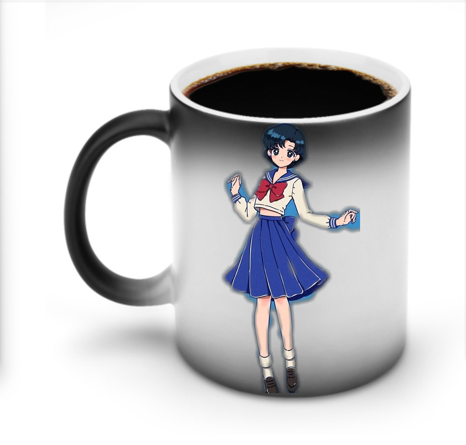 （画像用） 美少女戦士セーラームーン 水野 亜美 みずの あみ Sailor Moon Mizuno Ami 温度変色マグカップ