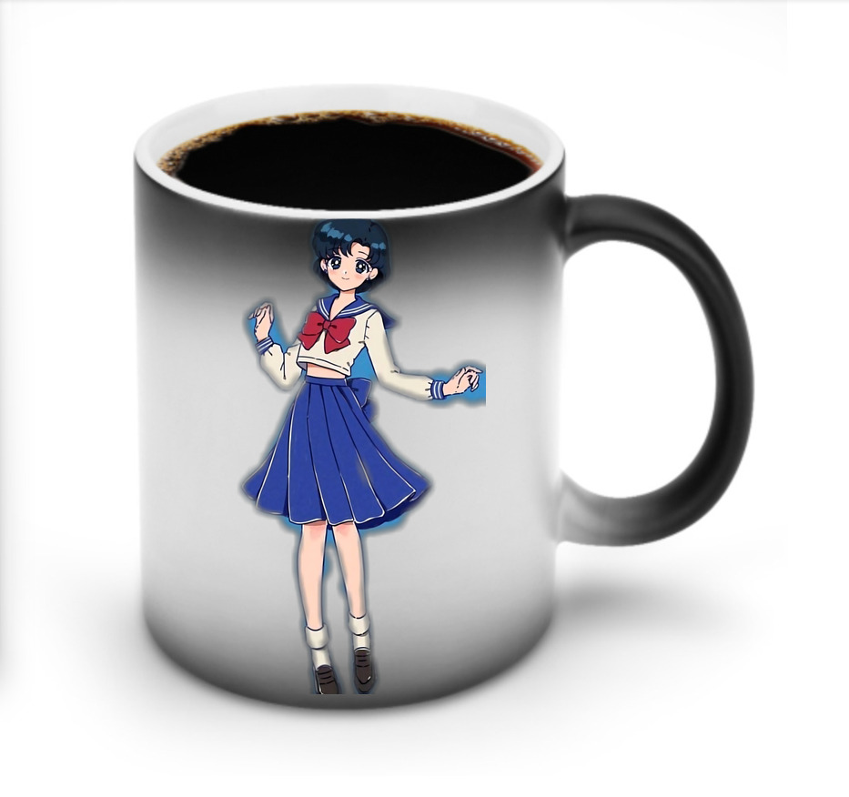 （画像用） 美少女戦士セーラームーン 水野 亜美 みずの あみ Sailor Moon Mizuno Ami 温度変色マグカップ