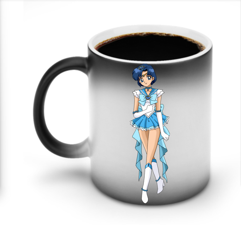 （画像用） 美少女戦士セーラームーン 水野 亜美 みずの あみ Sailor Moon Mizuno Ami 温度変色マグカップ