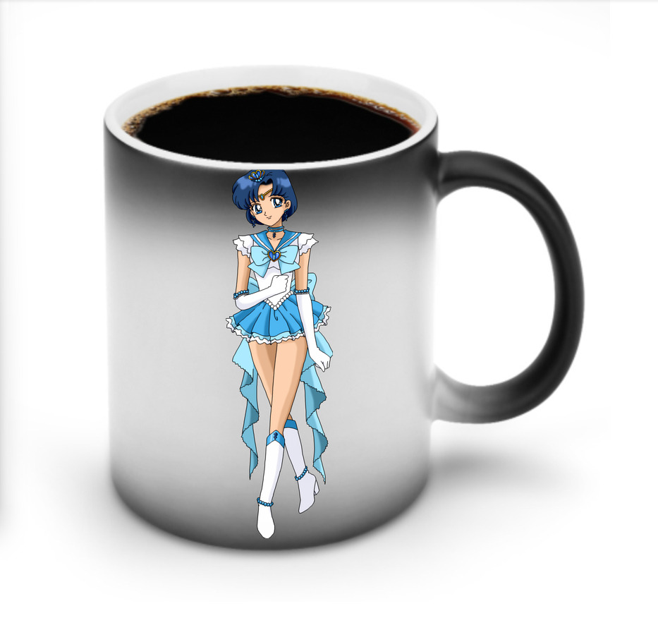 （画像用） 美少女戦士セーラームーン 水野 亜美 みずの あみ Sailor Moon Mizuno Ami 温度変色マグカップ