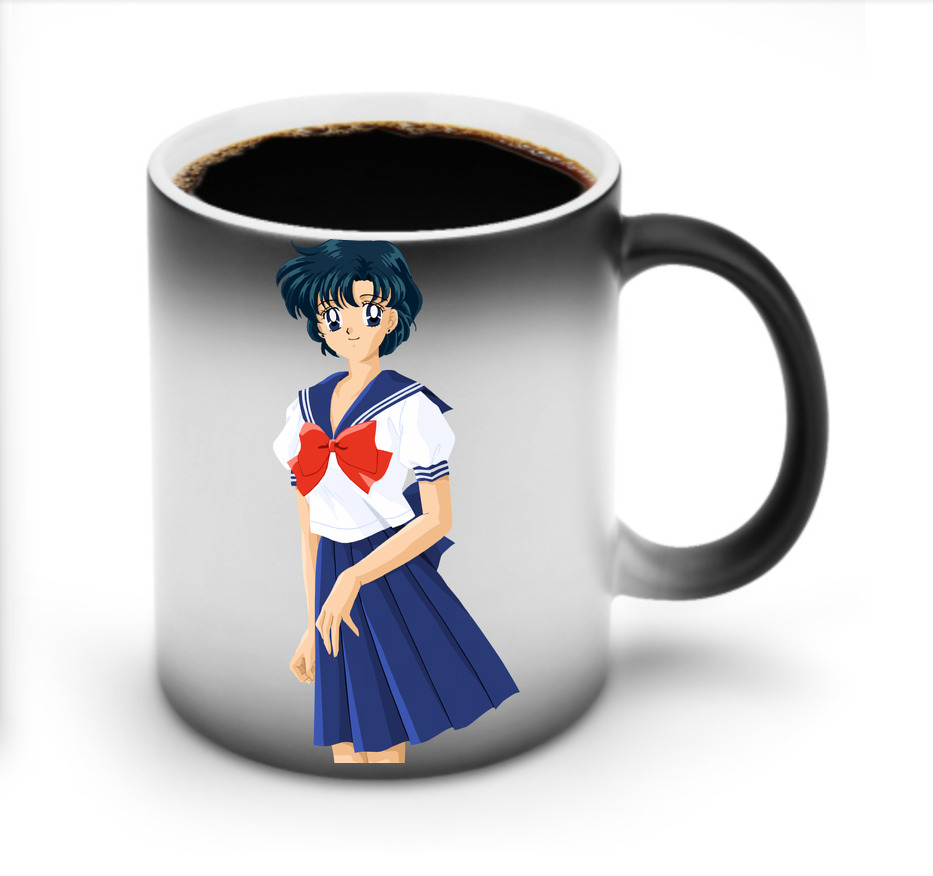 （画像用） 美少女戦士セーラームーン 水野 亜美 みずの あみ Sailor Moon Mizuno Ami 温度変色マグカップ