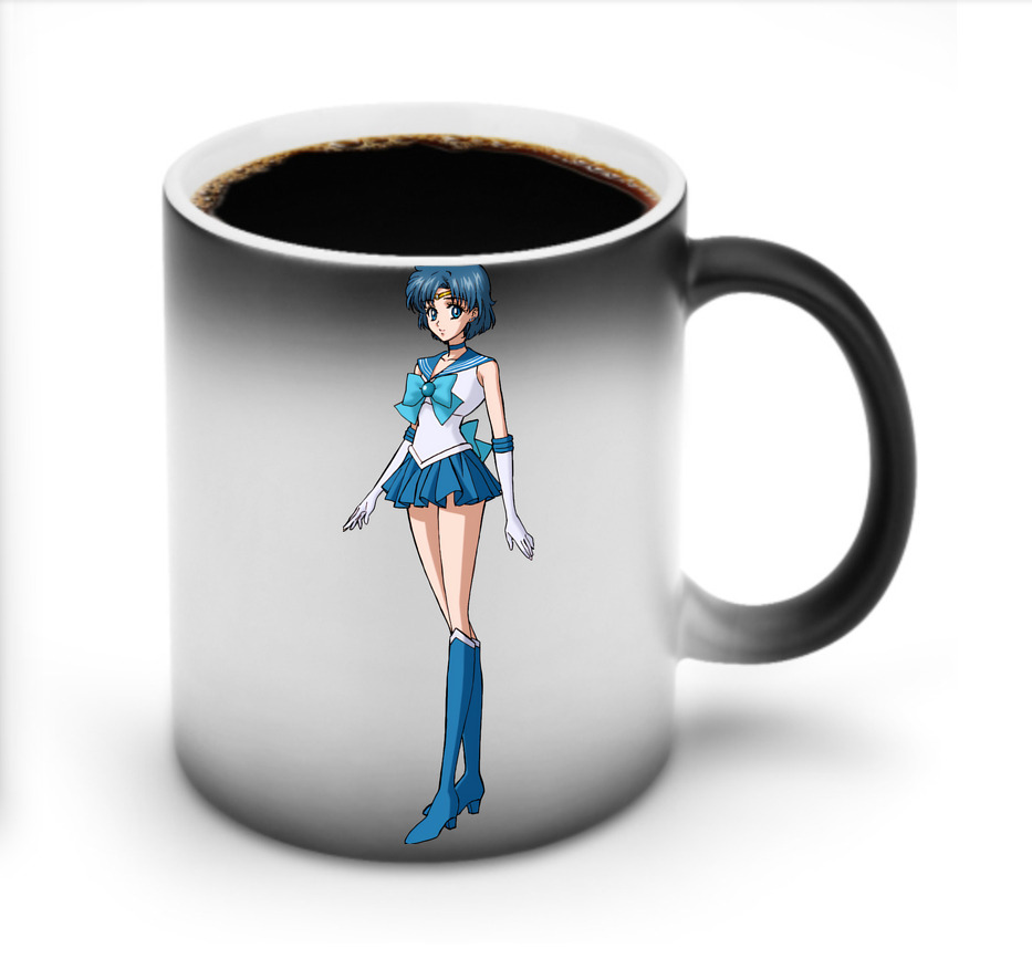 （画像用） 美少女戦士セーラームーン 水野 亜美 みずの あみ Sailor Moon Mizuno Ami 温度変色マグカップ