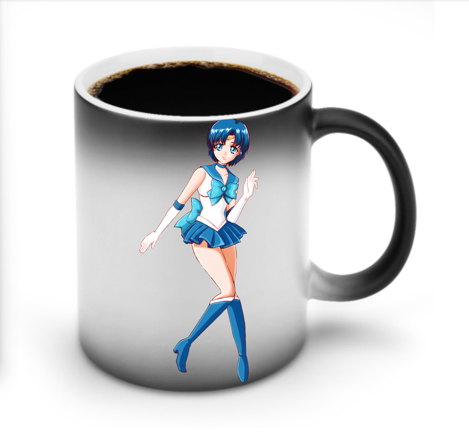 （画像用） 美少女戦士セーラームーン 水野 亜美 みずの あみ Sailor Moon Mizuno Ami 温度変色マグカップ